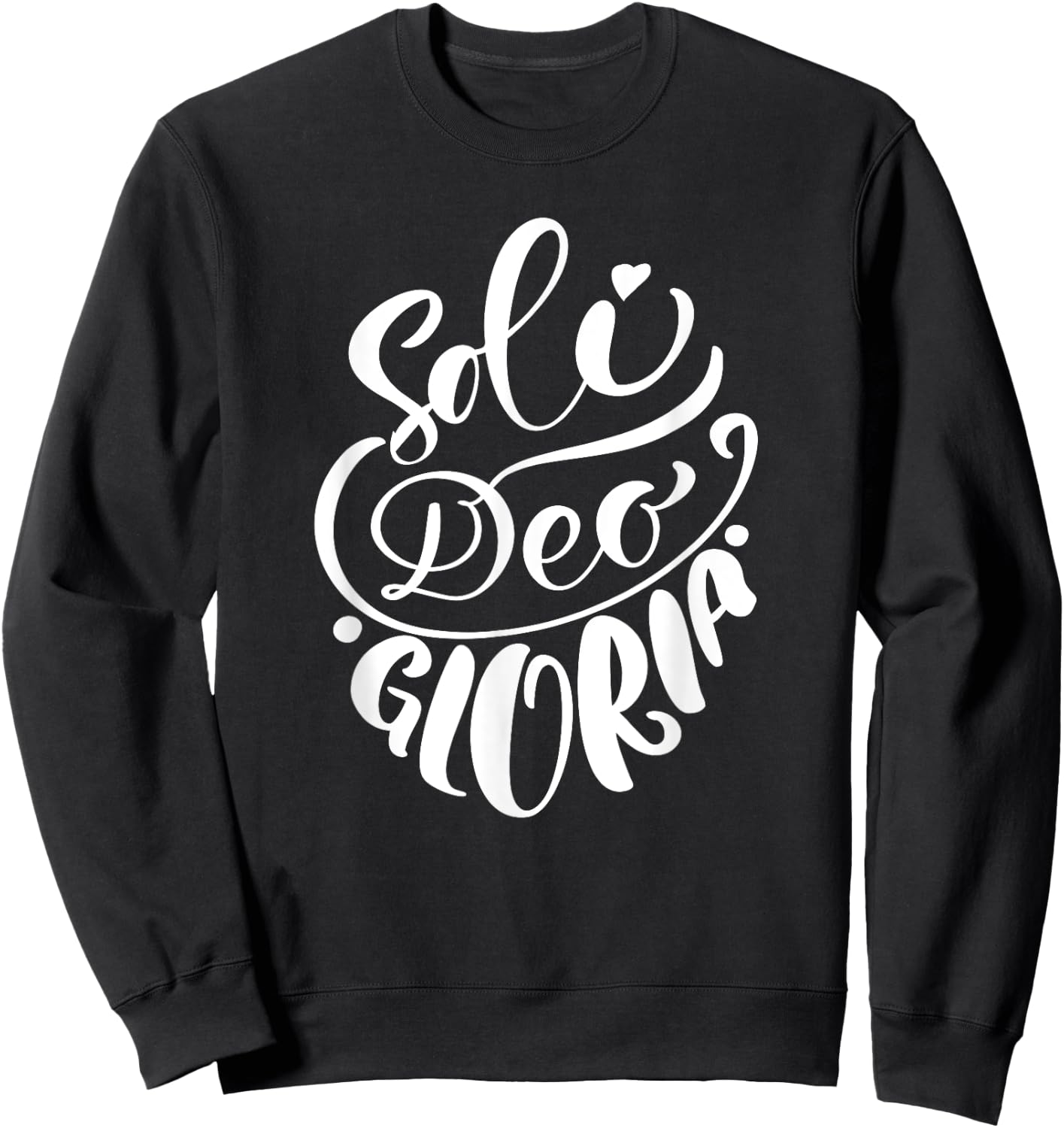Soli Deo Gloria | Glory to God Alone |Christian Women Sweatshirt - Sweatshirt | Black