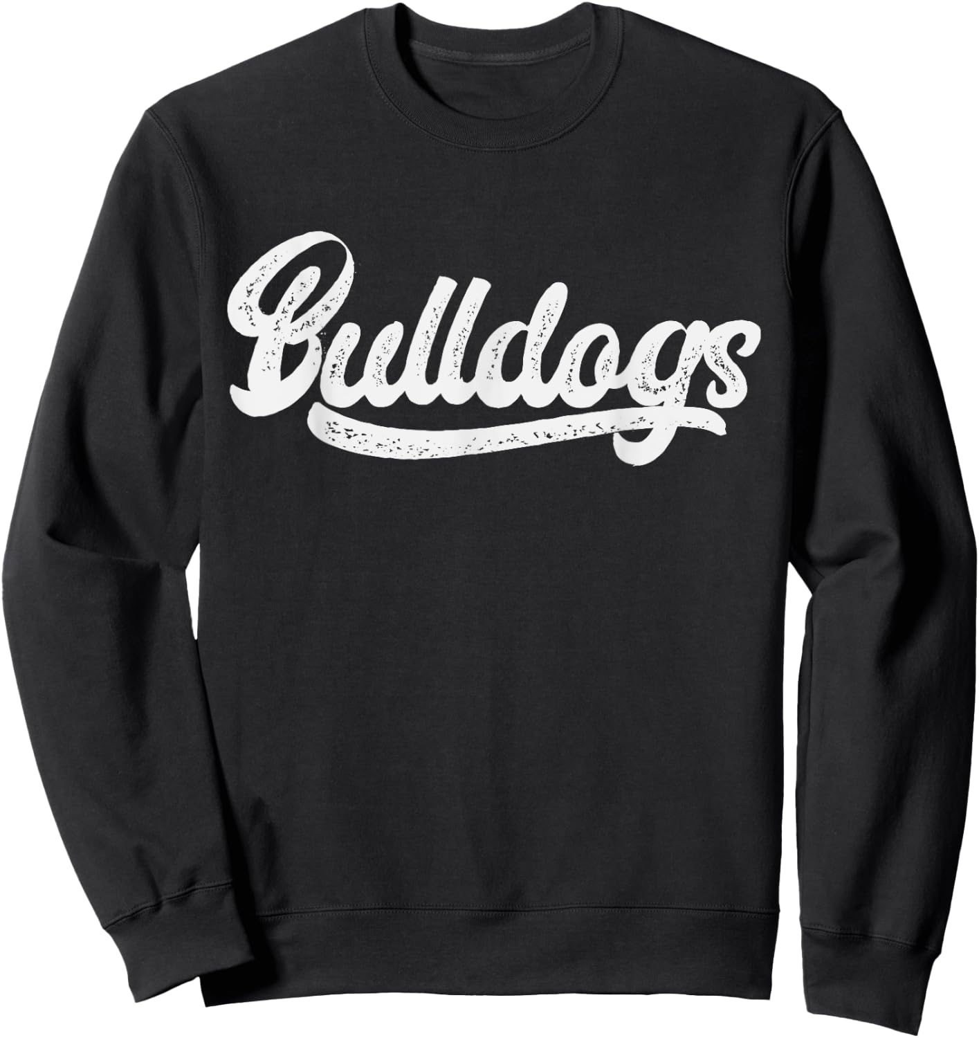 Bulldogs School Sports Fan Team Spirit Vintage Retro Sweatshirt - Sweatshirt | Black