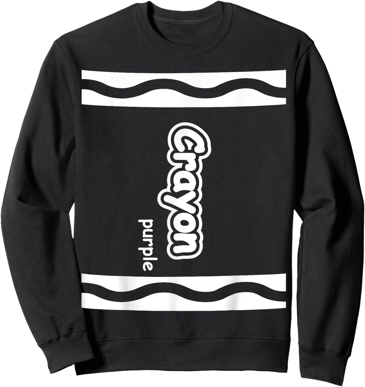 Purple Crayon Easy Halloween Costume Cute (Dark) Sweatshirt - Sweatshirt | Black