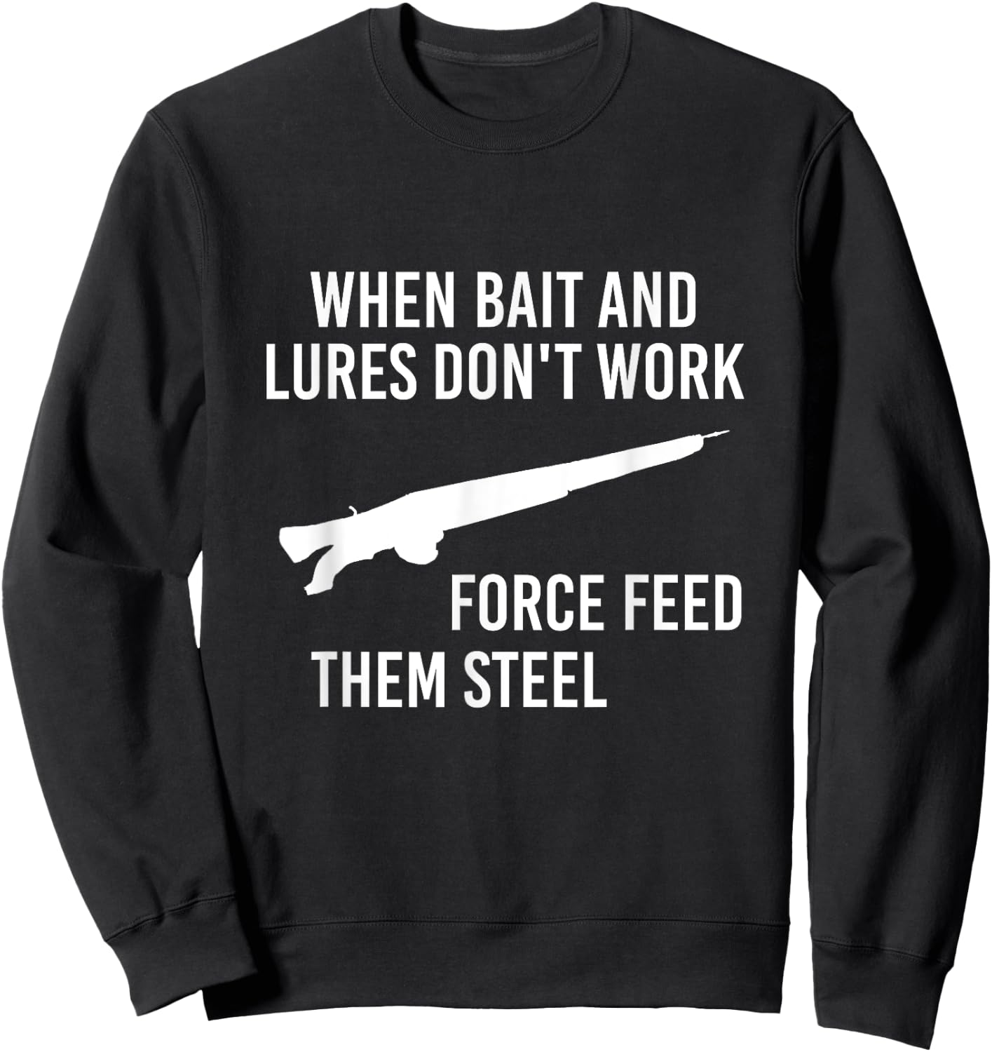 Spearfishing Shirt Speargun Freediving T Shirts Men Gift Sweatshirt - Sweatshirt | Black