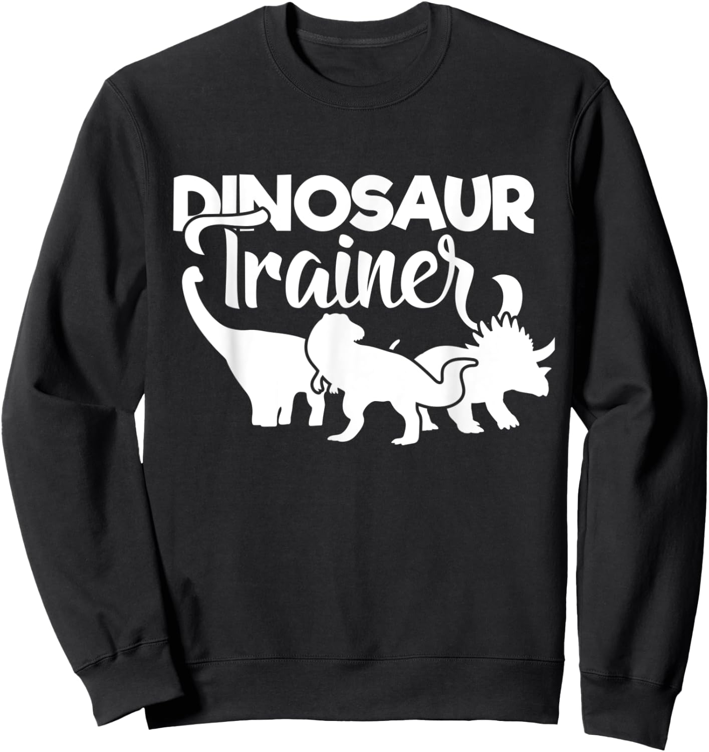 Dinosaur Trainer Lazy Halloween Dino Training Dinosaur Lover Sweatshirt - Sweatshirt | Black