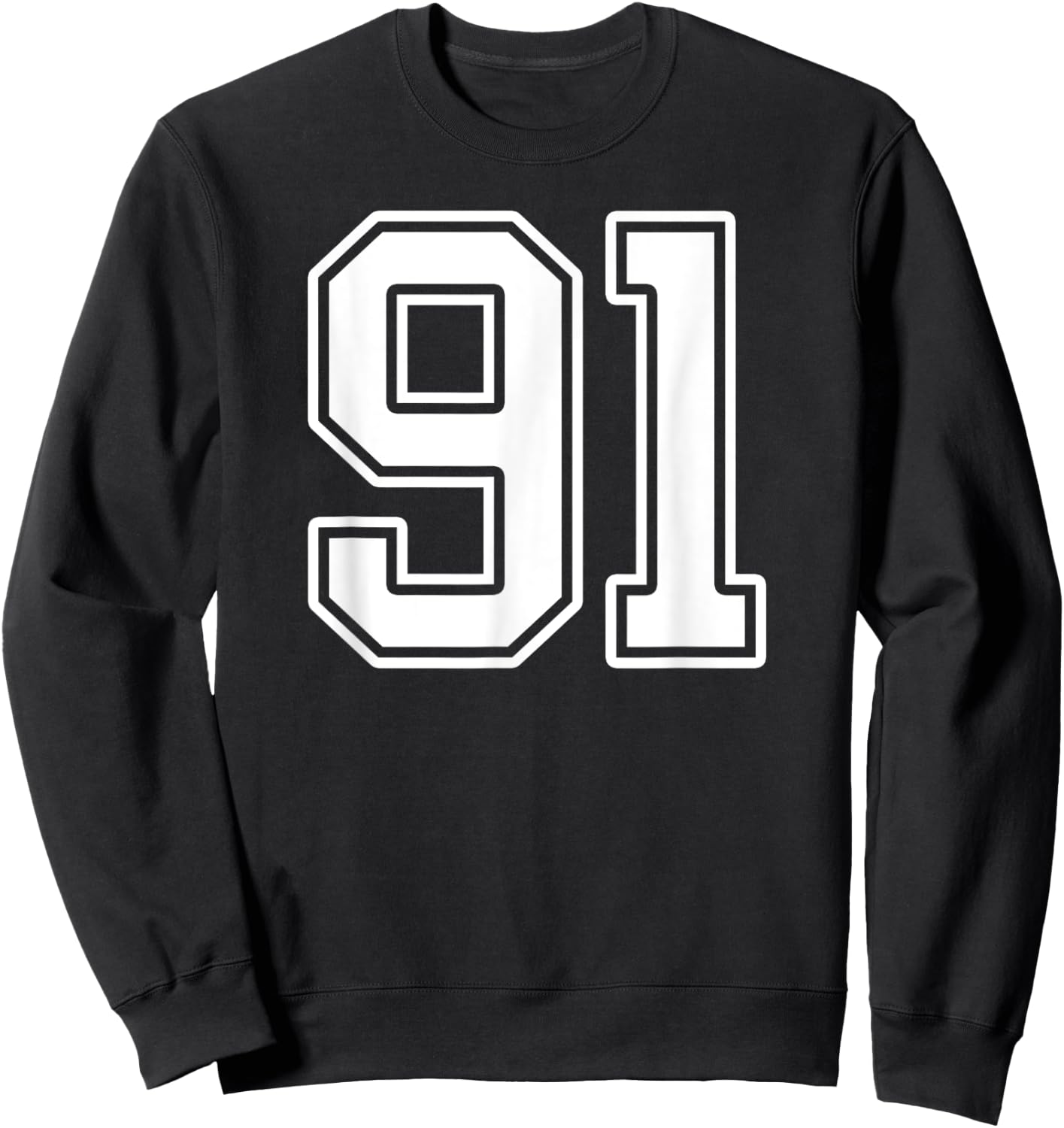 Number 91 Fan Player Jersey Style #91 Men Women Kids Sweatshirt - Sweatshirt | Black