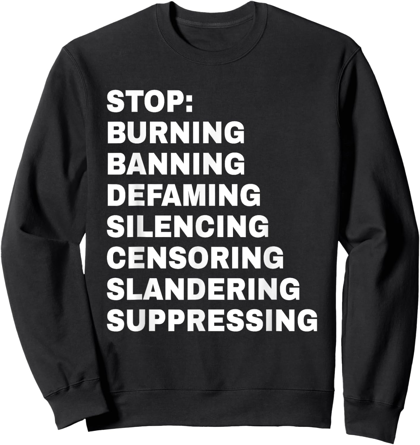 Free Speech Anti Censorship First Amendment Sweatshirt - Sweatshirt | Black