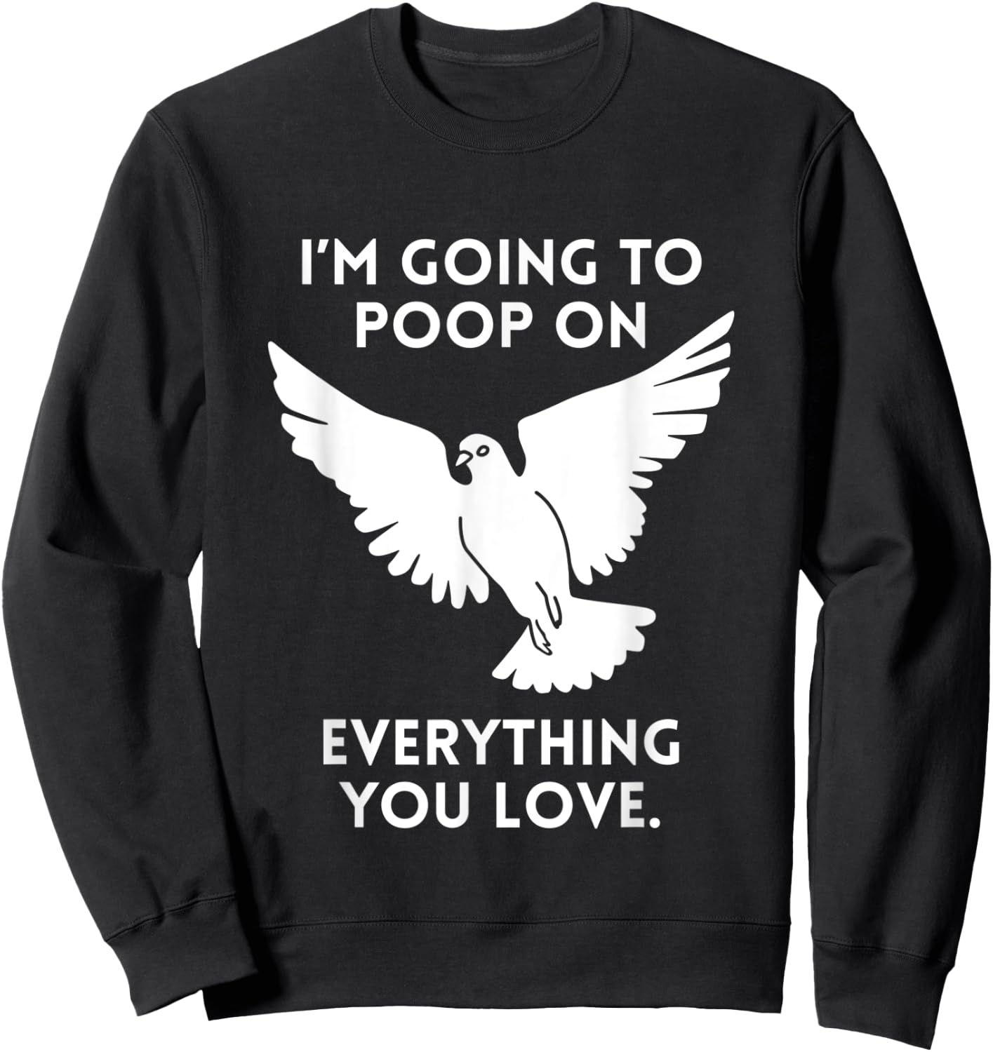 Im Going To Poop On Everything You Love Pigeon Doves Sweatshirt - Sweatshirt | Black