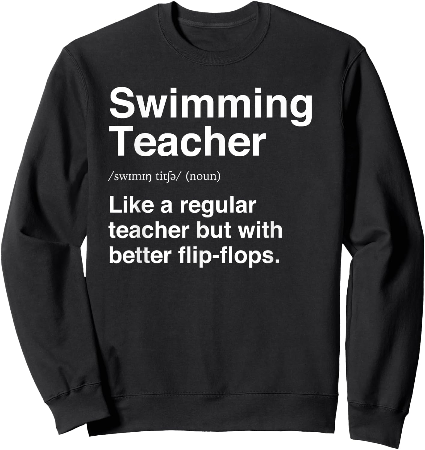 Swimming Teacher Funny Definition Swim Trainer Coach Women Sweatshirt - Sweatshirt | Black