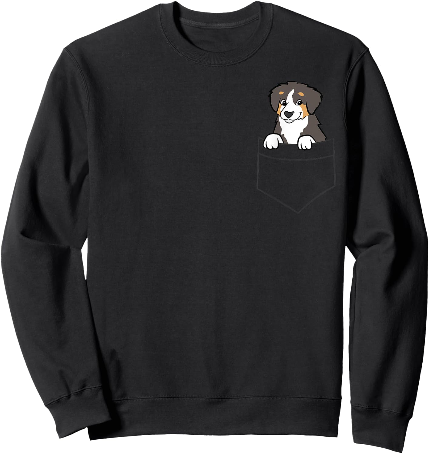 Bernedoodle In The Pocket Cute Bernedoodle Sweatshirt - Sweatshirt | Black