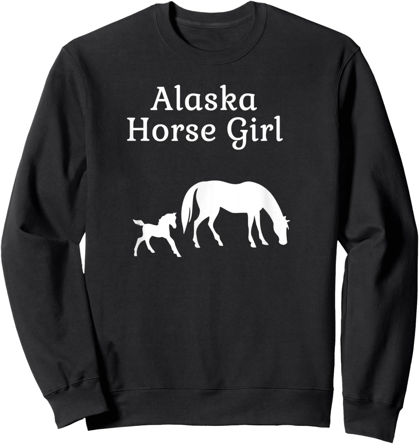 Women's Alaska Horse Sweatshirt - Sweatshirt | Black