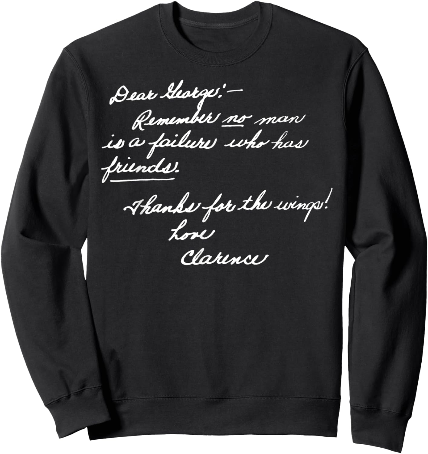 Vintage Christmas Classic It's a Wonderful Life Sweatshirt - Sweatshirt | Black