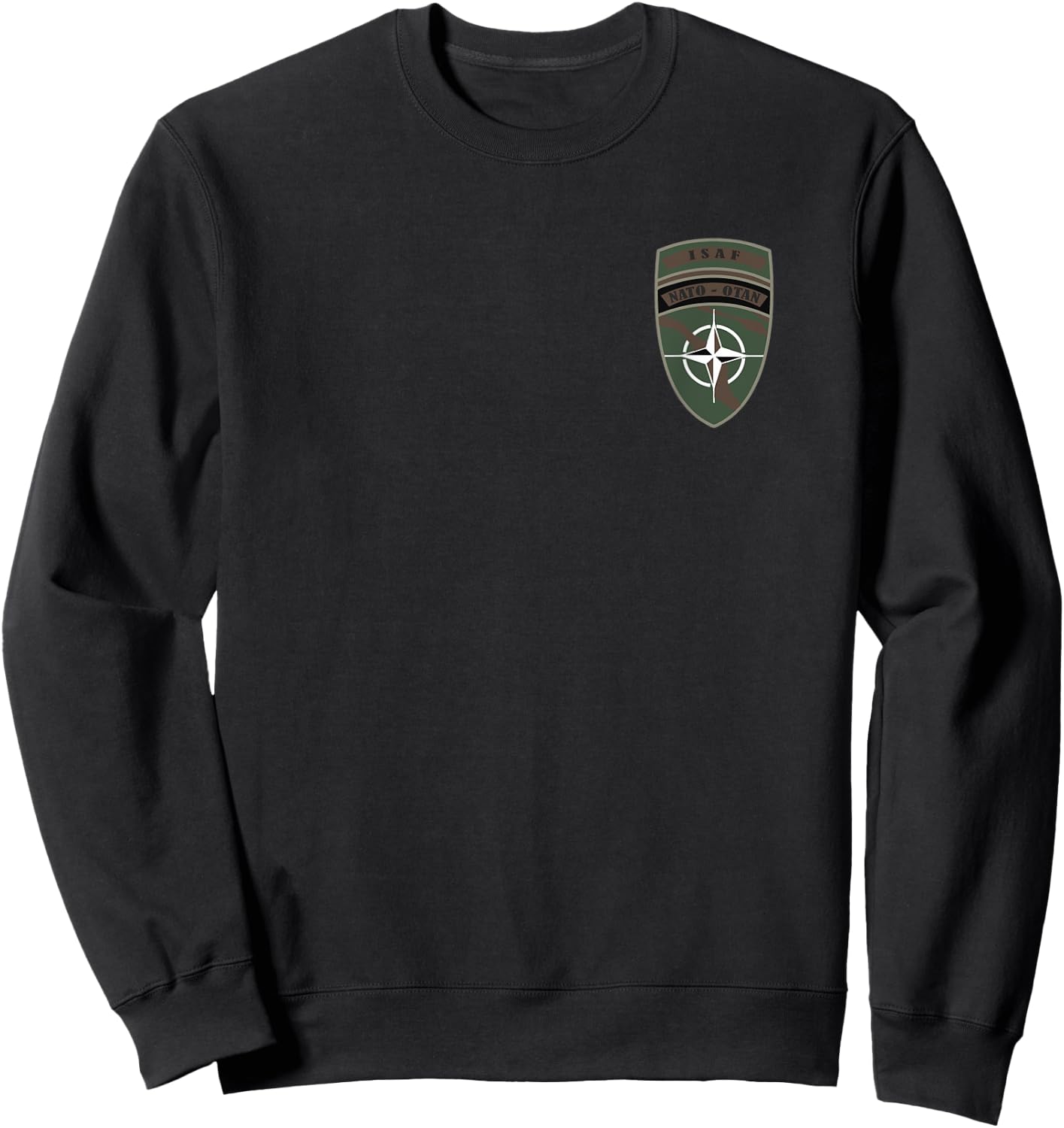 NATO ISAF patch woodland Sweatshirt - Sweatshirt | Black
