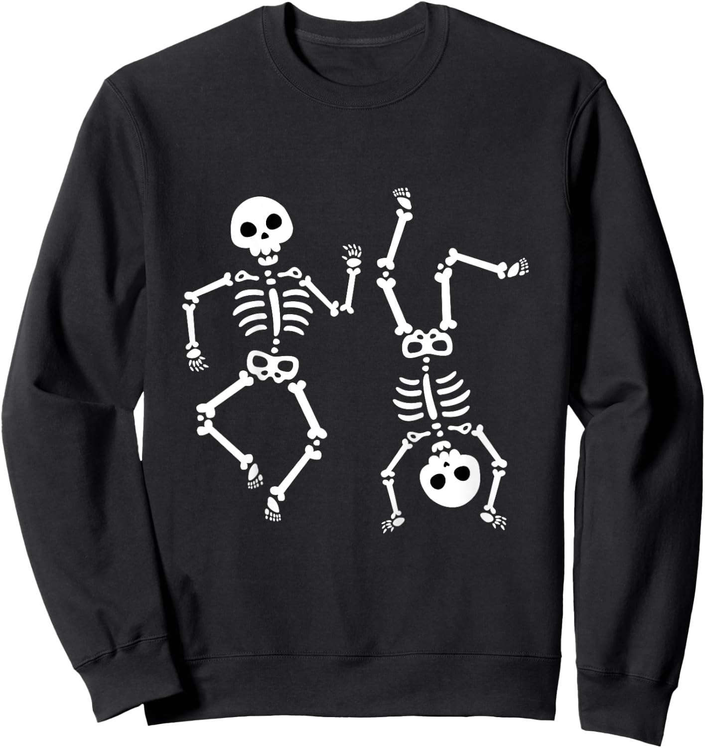 Kids Dancing Skeletons Halloween Shirt for Boy Girl Youth Toddler Sweatshirt - Sweatshirt | Black
