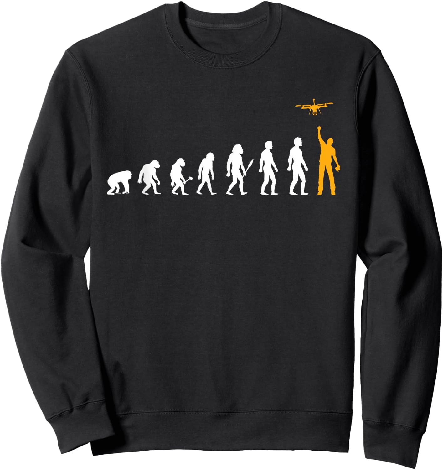 Quadcopter Drone Evolution - FAA Certified Drone Pilot RC Sweatshirt - Sweatshirt | Black