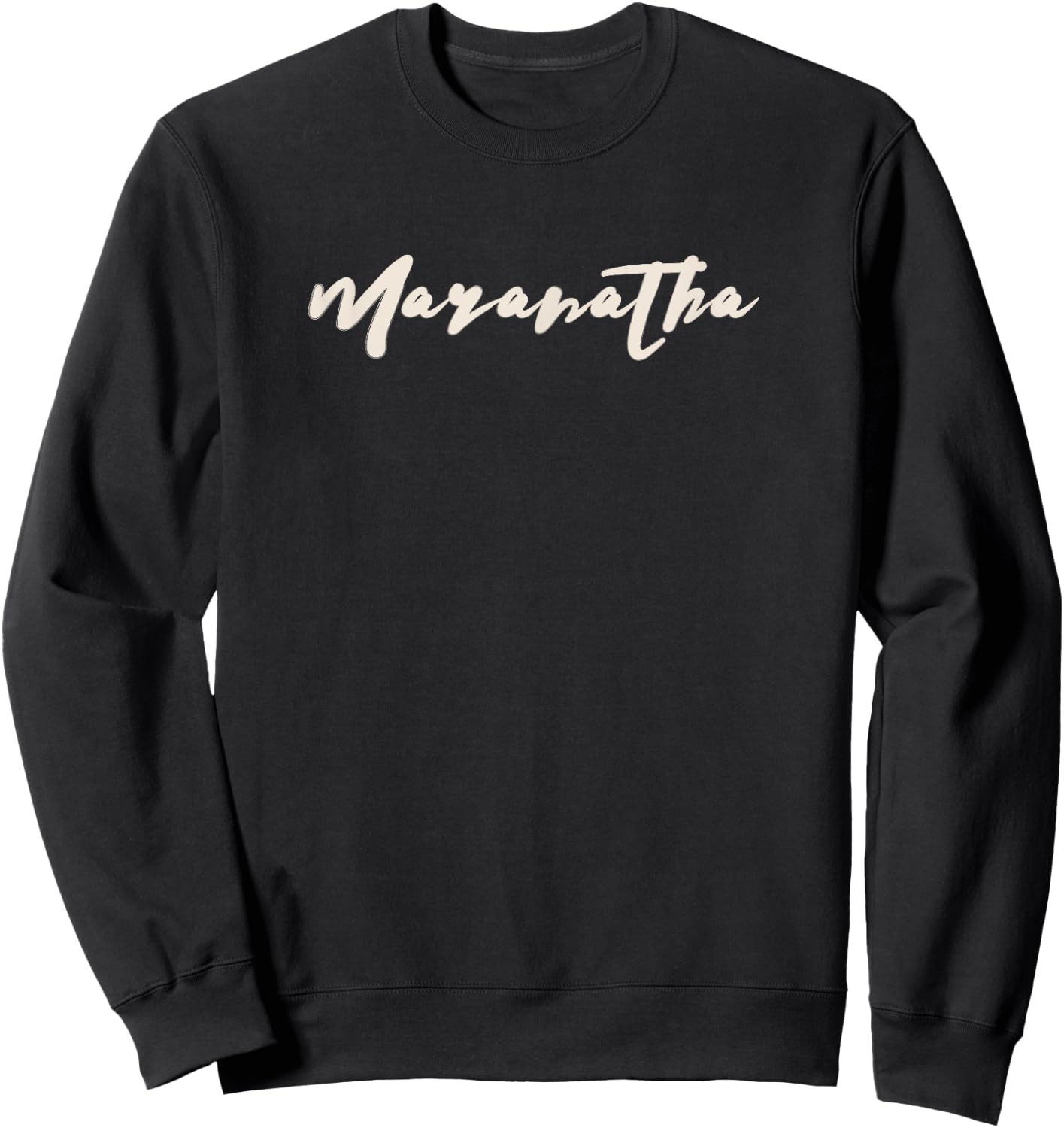Christian Clothing and Apparel Maranatha Christian -Adults Black Short Sleeve Small Classic Fit Sweatshirt - Sweatshirt | Black