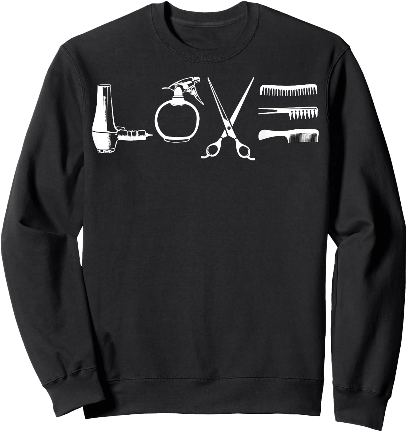 Cool Hairdresser Women Beautician Cosmetology Barber Sweatshirt - Sweatshirt | Black