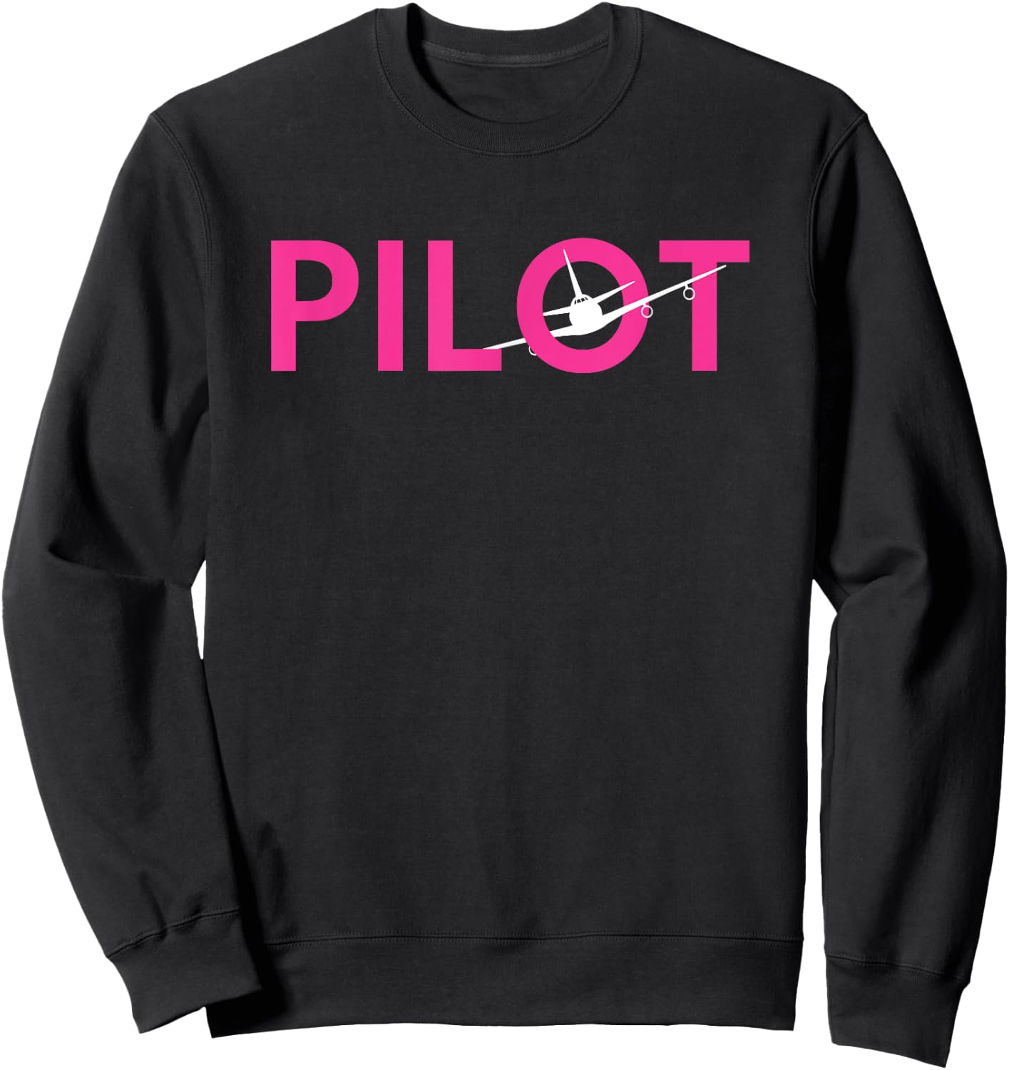 Female Pilot Aviation Sweatshirt - Sweatshirt | Black