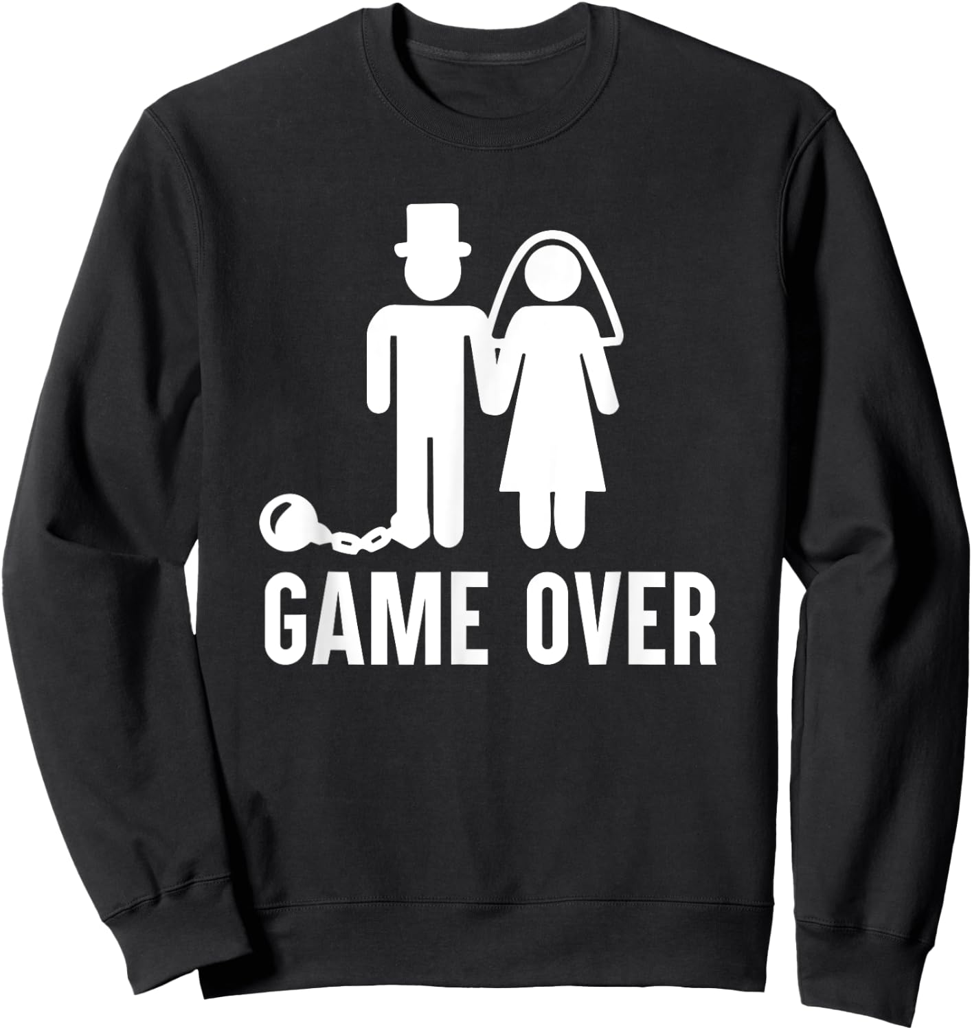 Funny Bride Groom Wedding Bachelor Bachelorette Party Sweatshirt - Sweatshirt | Black