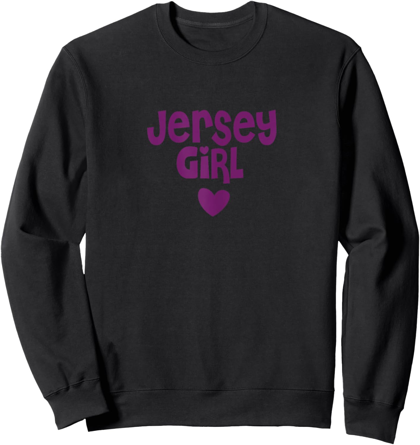 Cute and Funny Jersey Shore Heart New Jersey Gift Sweatshirt - Sweatshirt | Black