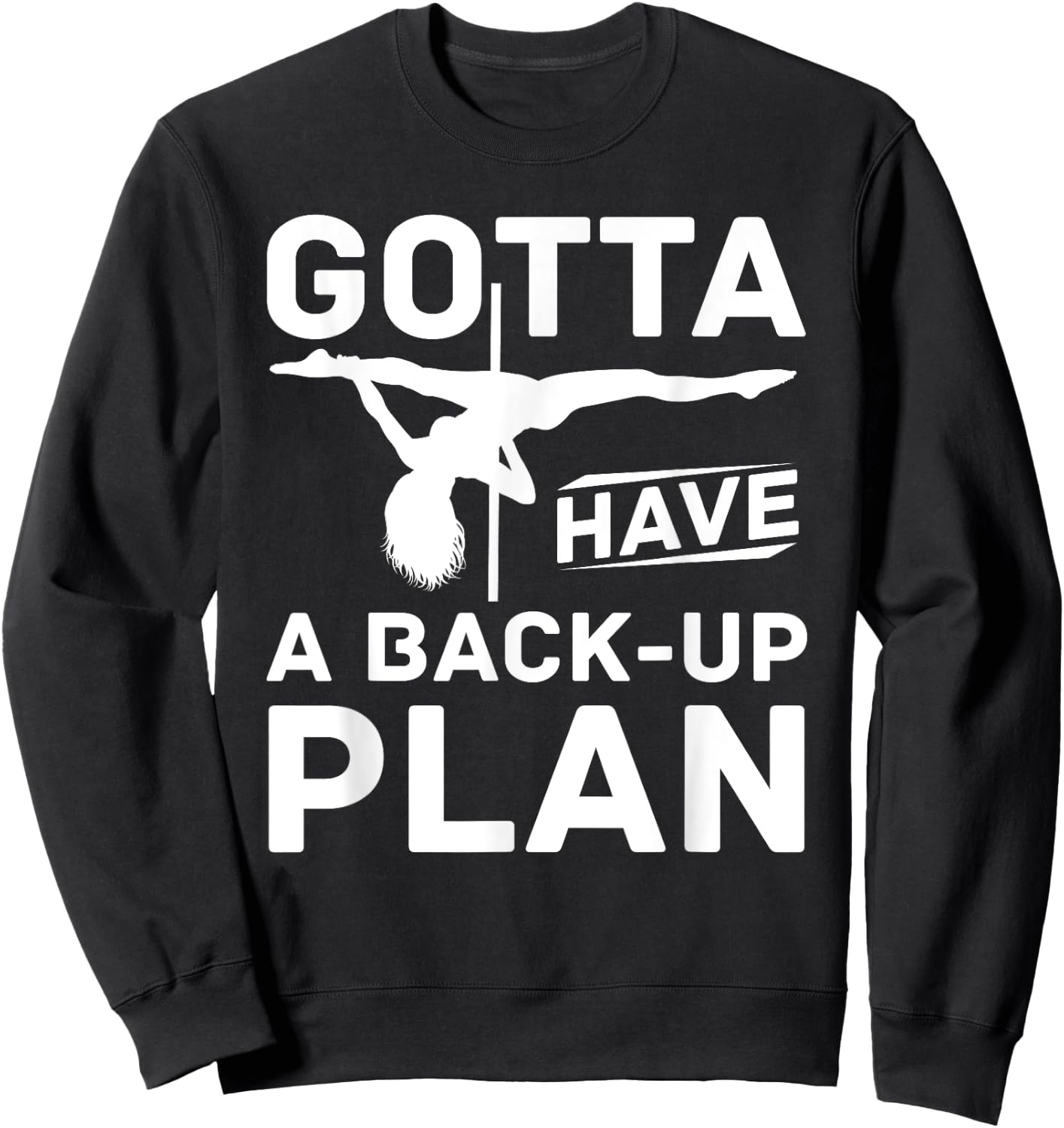 Pole Dancing Gifts & Accessories - Women's Black Modern Fun Pole Dance Sweatshirt - Sweatshirt | Black