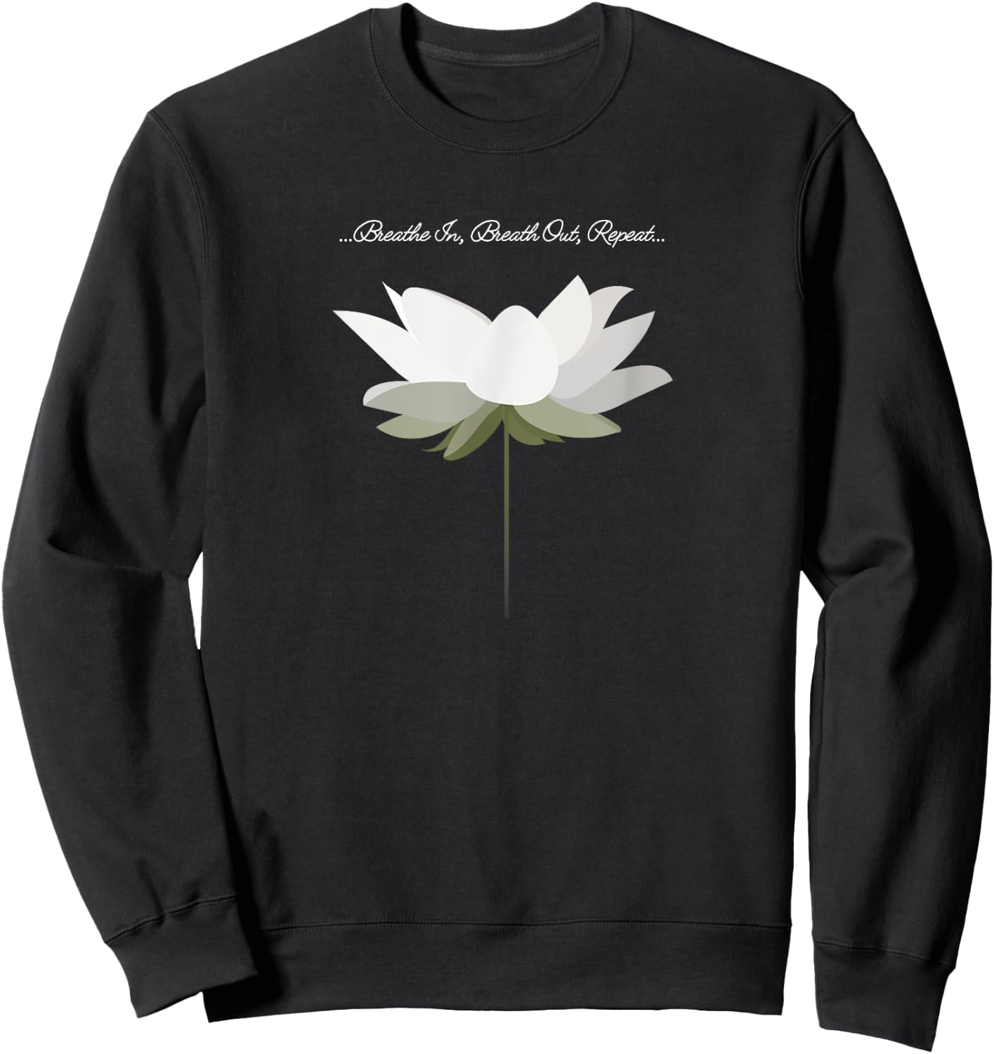 Namaste Lotus flower for yoga, meditation, and mindfulness Sweatshirt - Sweatshirt | Black
