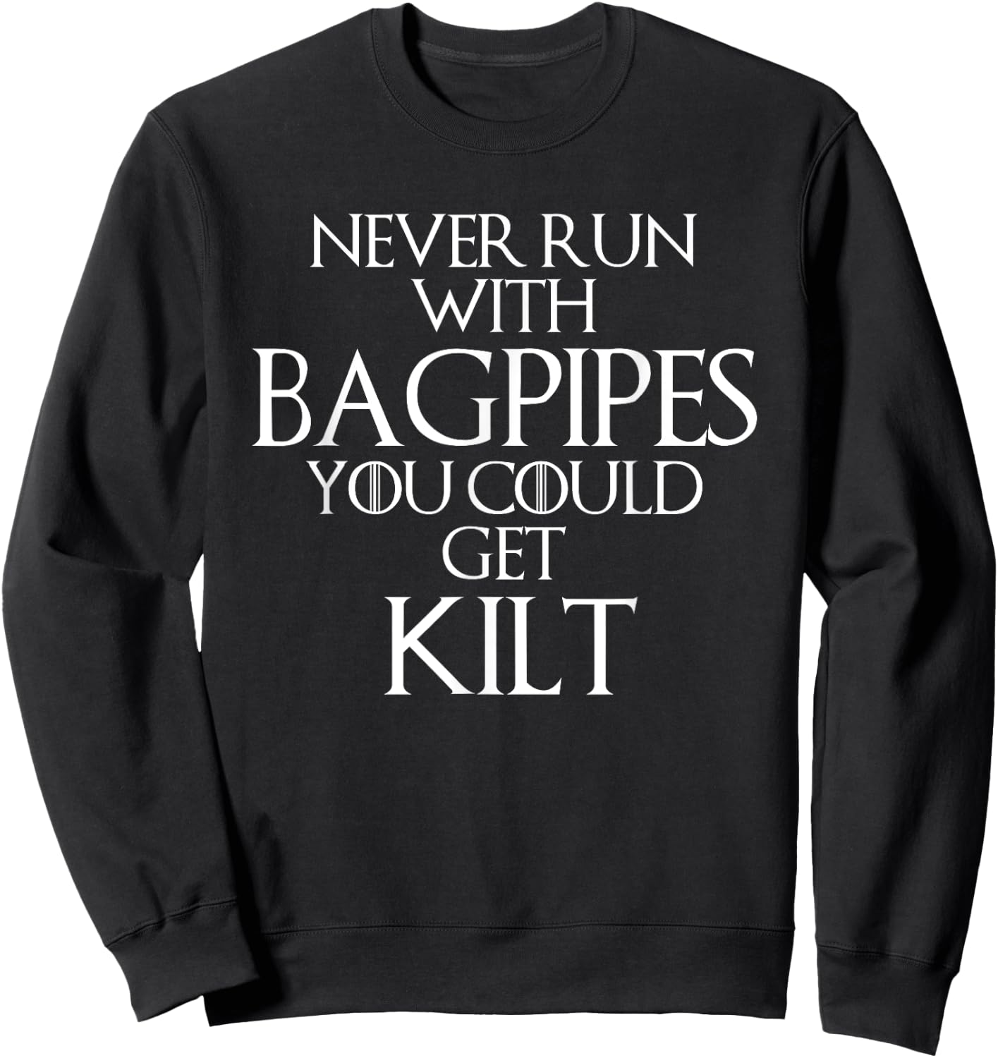 Funny Scottish Bagpipe Kilt Scotland Pride Sweatshirt - Sweatshirt | Black