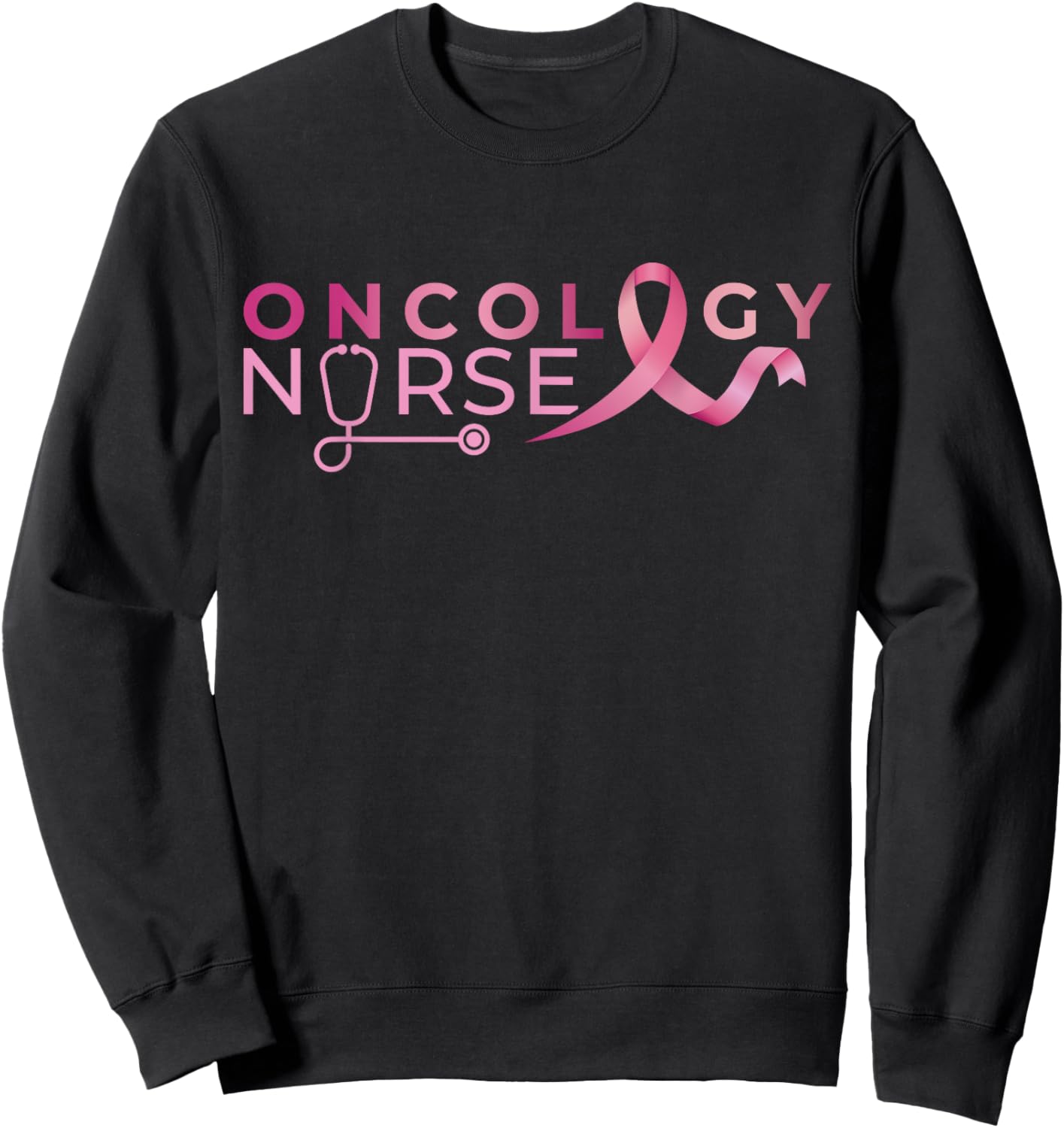 Breast Cancer Oncology Nurse Sweatshirt - Sweatshirt | Black