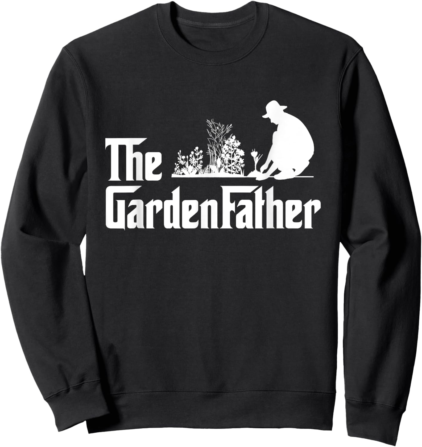 Vintage The Gardenfather Best Gardening Father Gifts Men Sweatshirt - Sweatshirt | Black
