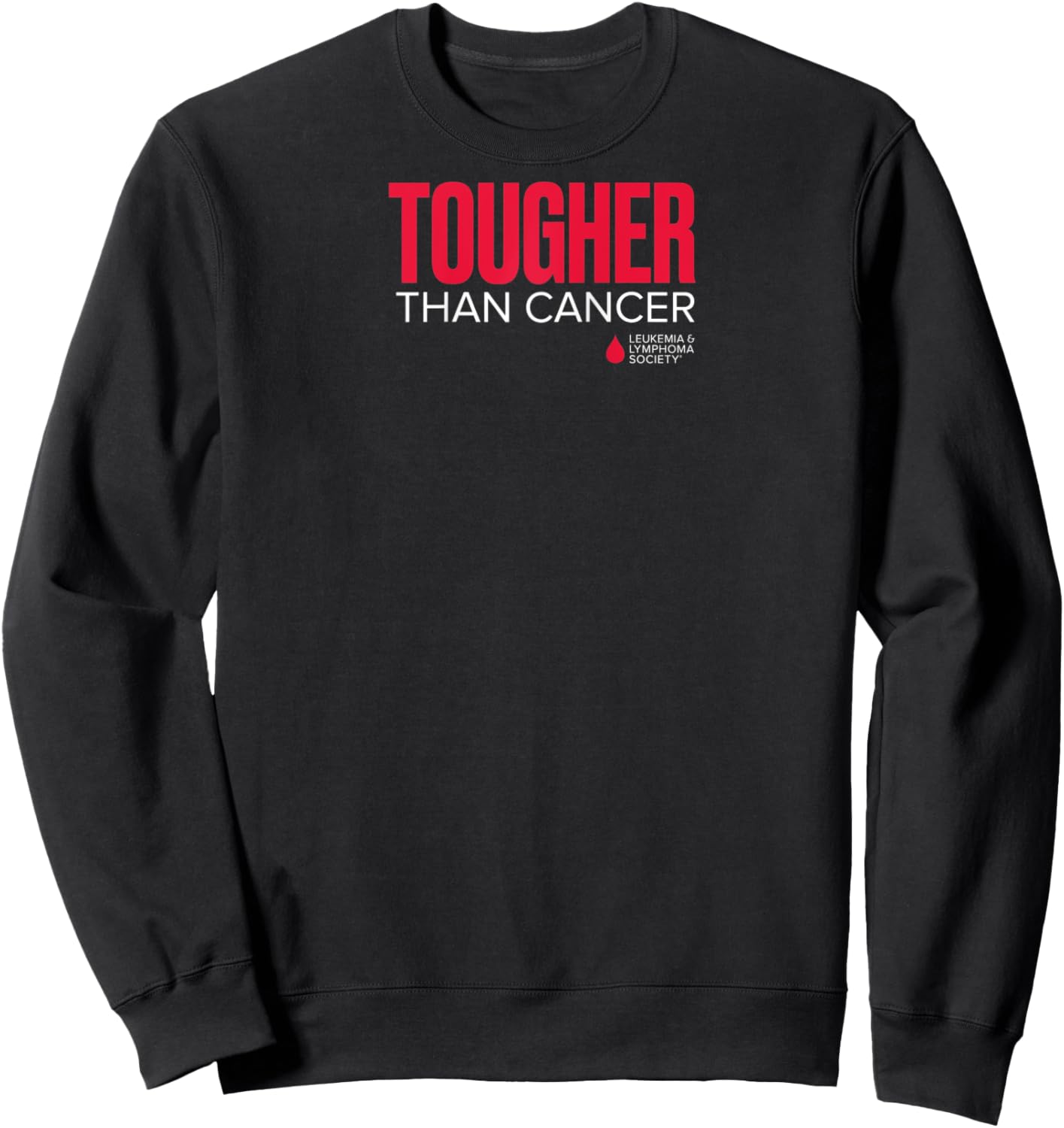 LLS - Tougher Than Cancer Raglan Baseball Sweatshirt - Sweatshirt | Black