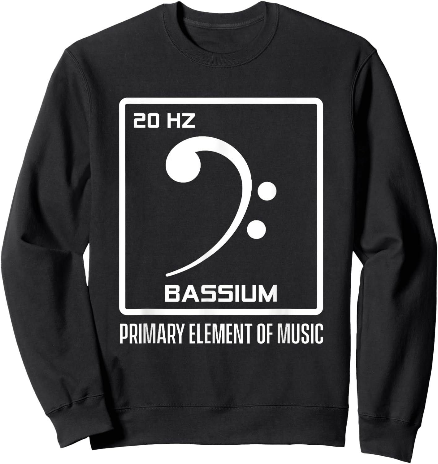 Bass Clef Bassist Guitarist Bass Guitar Player Musician Rock Sweatshirt - Sweatshirt | Black