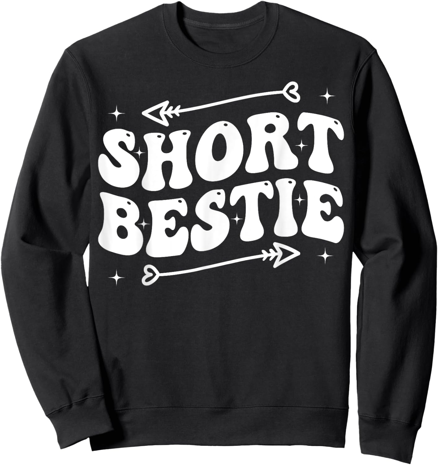 Best Friend Matching Tall Short Bestie Besties Matching Sweatshirt - Sweatshirt | Black