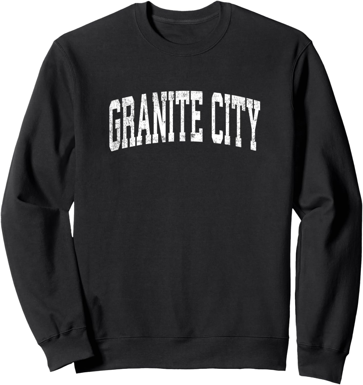 Granite City Illinois IL Vintage Athletic Sports Design Sweatshirt - Sweatshirt | Black