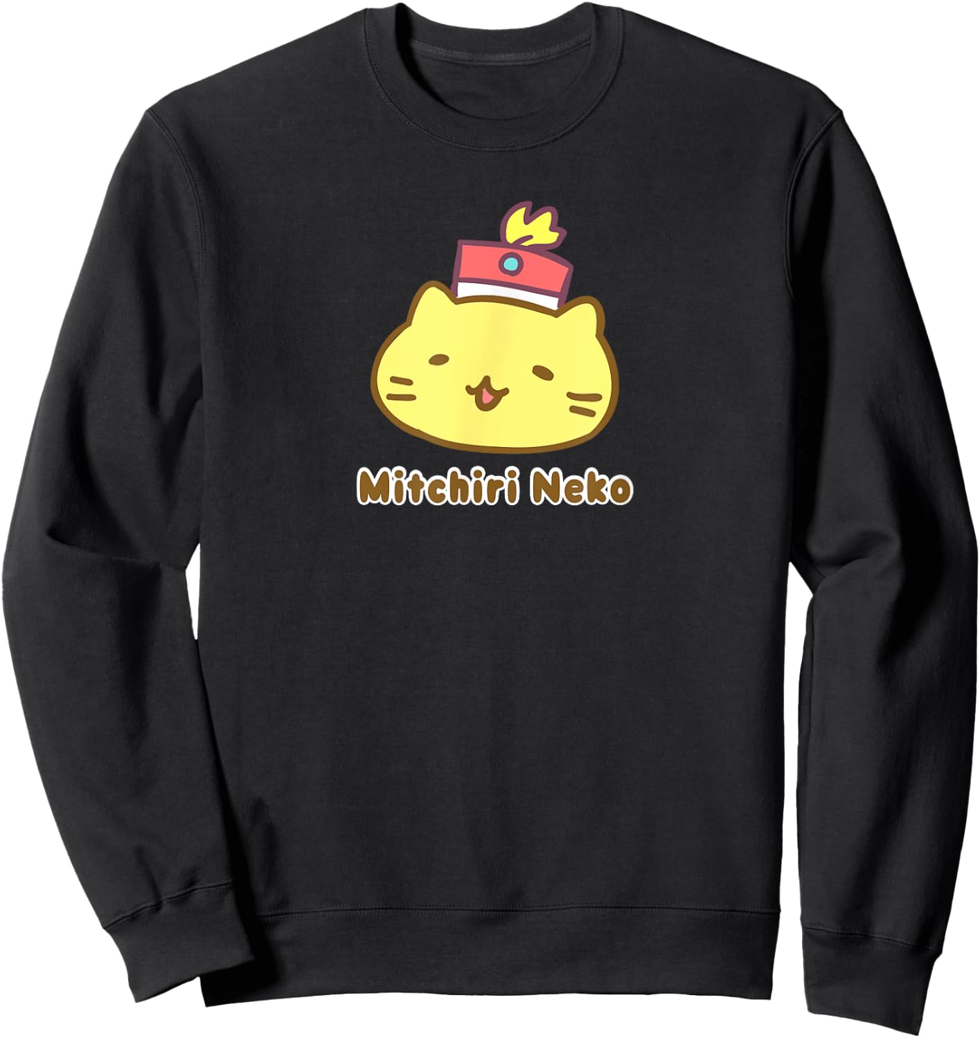 Mitchiri Neko March Cute Cat! Sweatshirt - Sweatshirt | Black