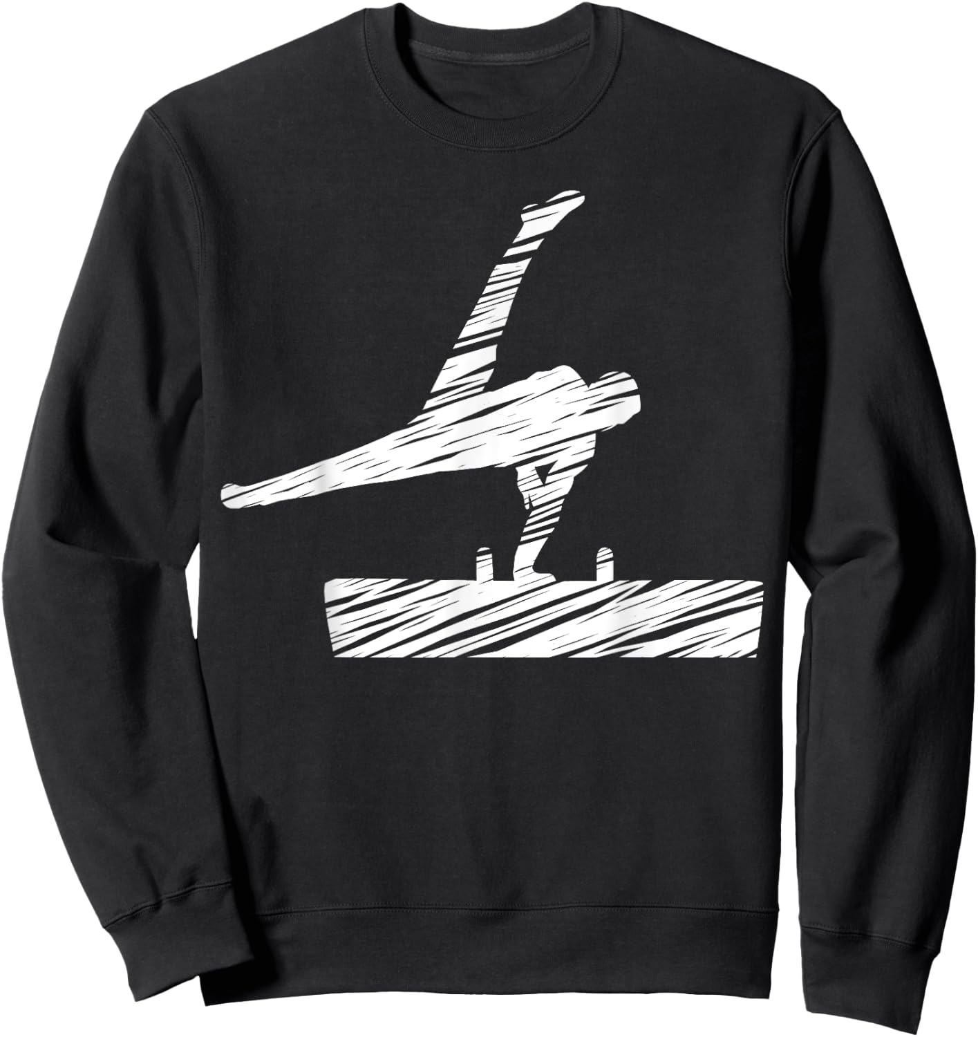 Motif gymnastics gymnast gymnastics fan vintage Sweatshirt - Sweatshirt | Black