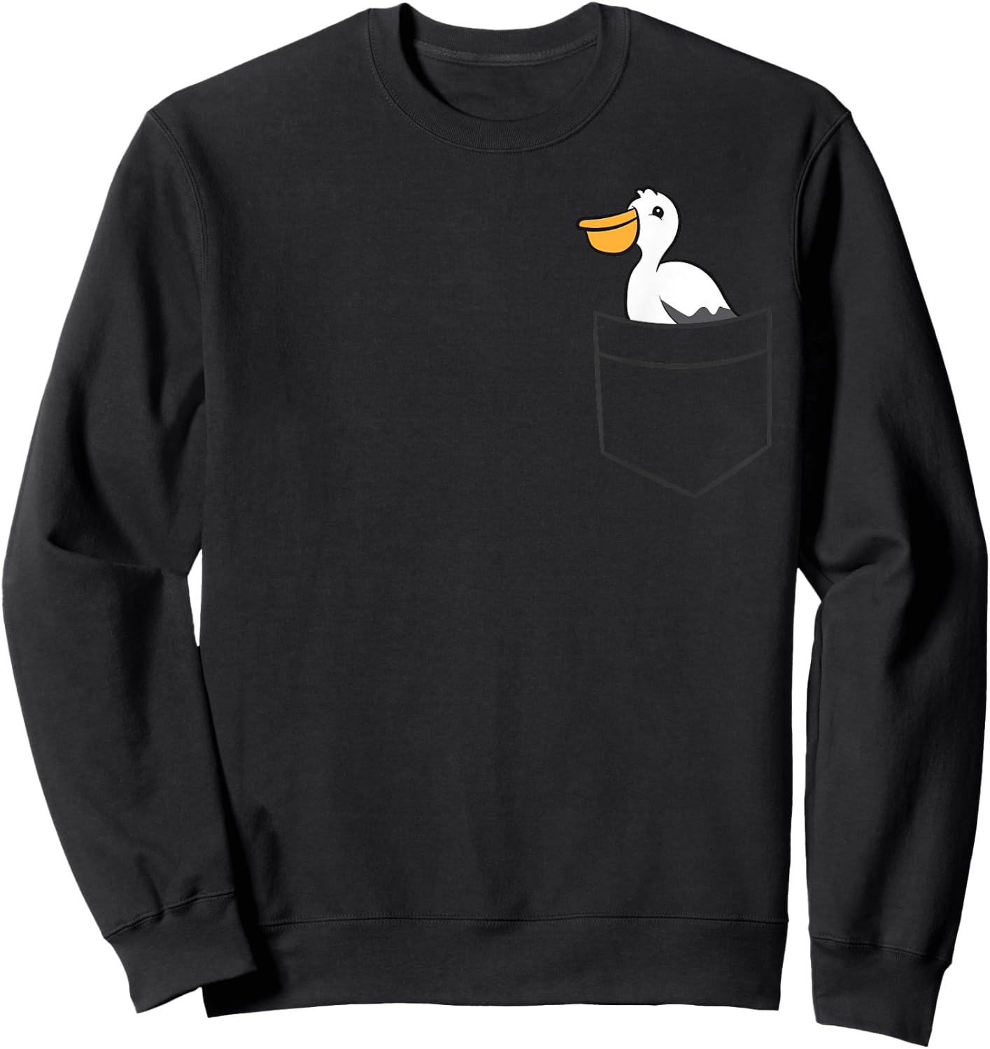 Pelican In The Pocket Love Pelicans Sweatshirt - Sweatshirt | Black