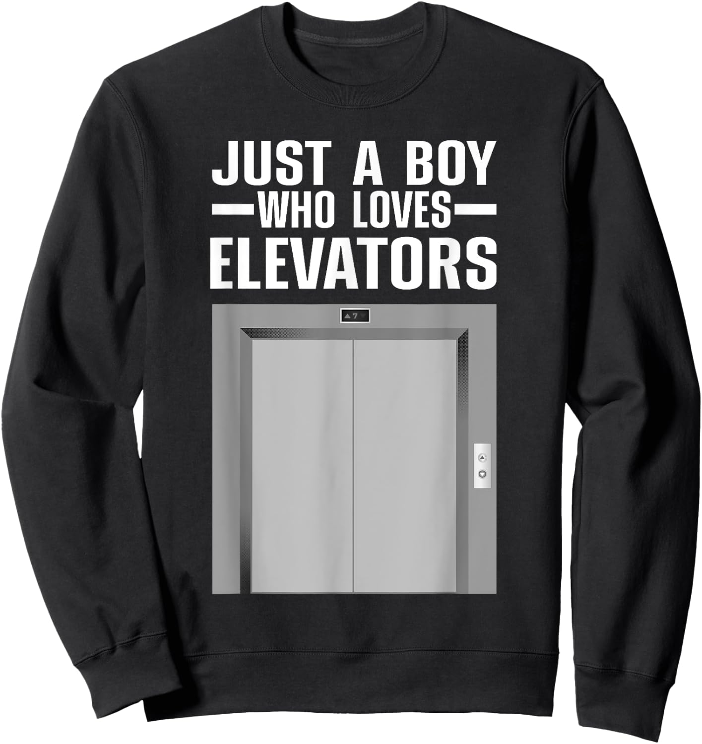 Cool Elevator Art Men Boys Kids Elevator Mechanic Inspector Sweatshirt - Sweatshirt | Black