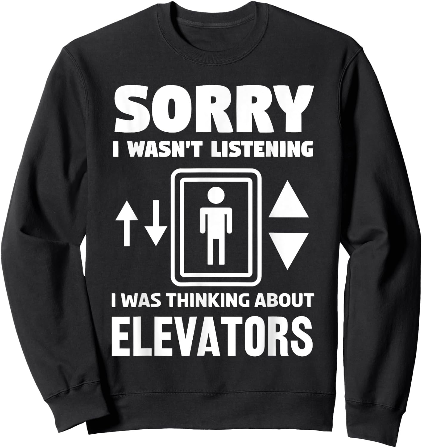 Cool Elevator Art Men Women Inspector Mechanic Maintenance Sweatshirt - Sweatshirt | Black