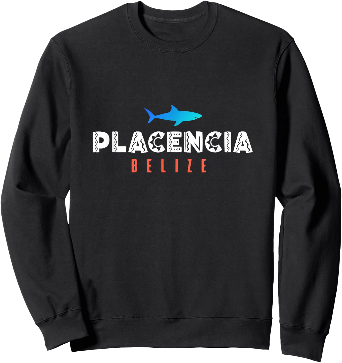 Placencia Belize Shark Scuba Diving Gift Sweatshirt - Sweatshirt | Black