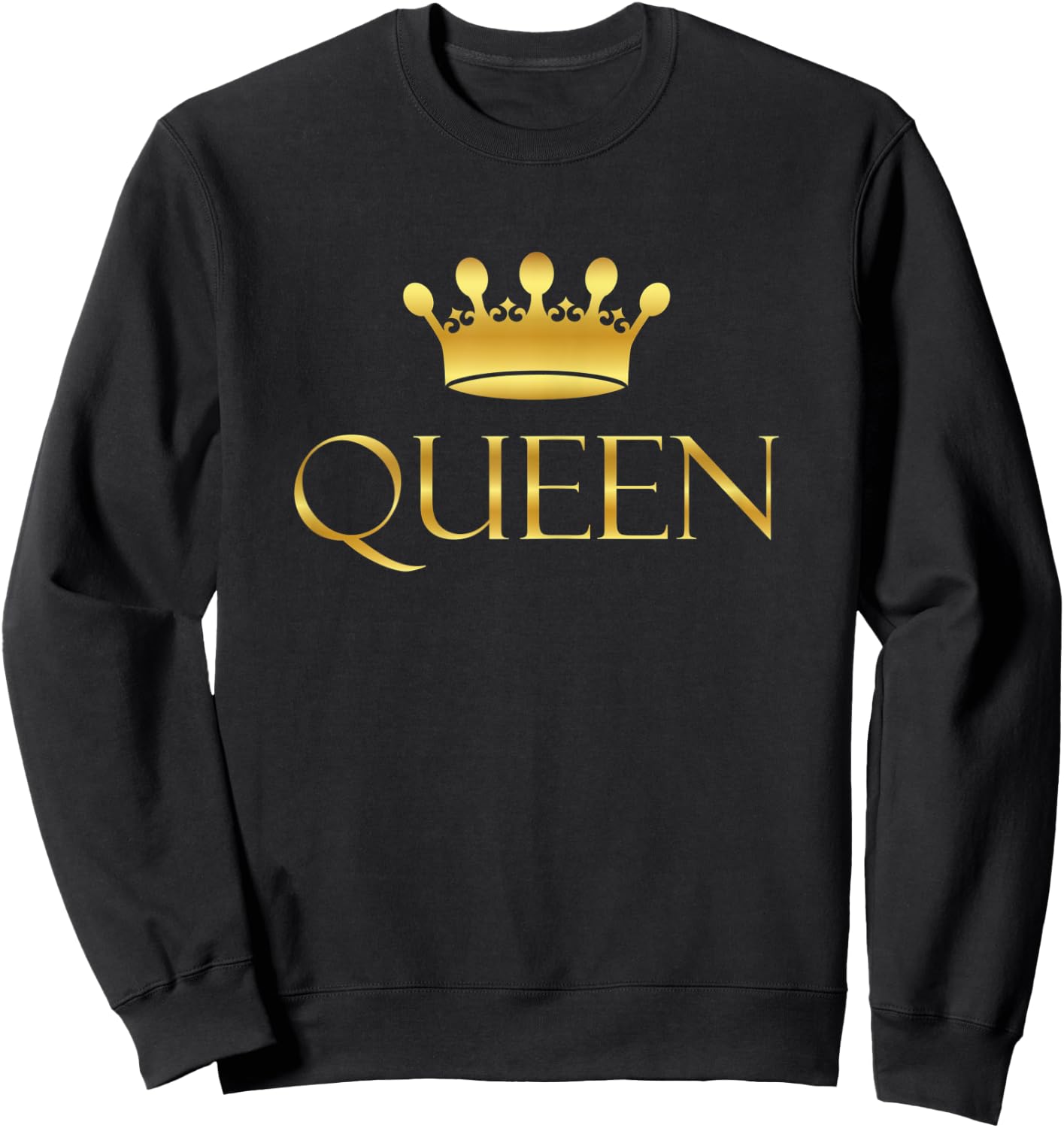 Cute Royal Crown and Queen Sweatshirt - Sweatshirt | Black