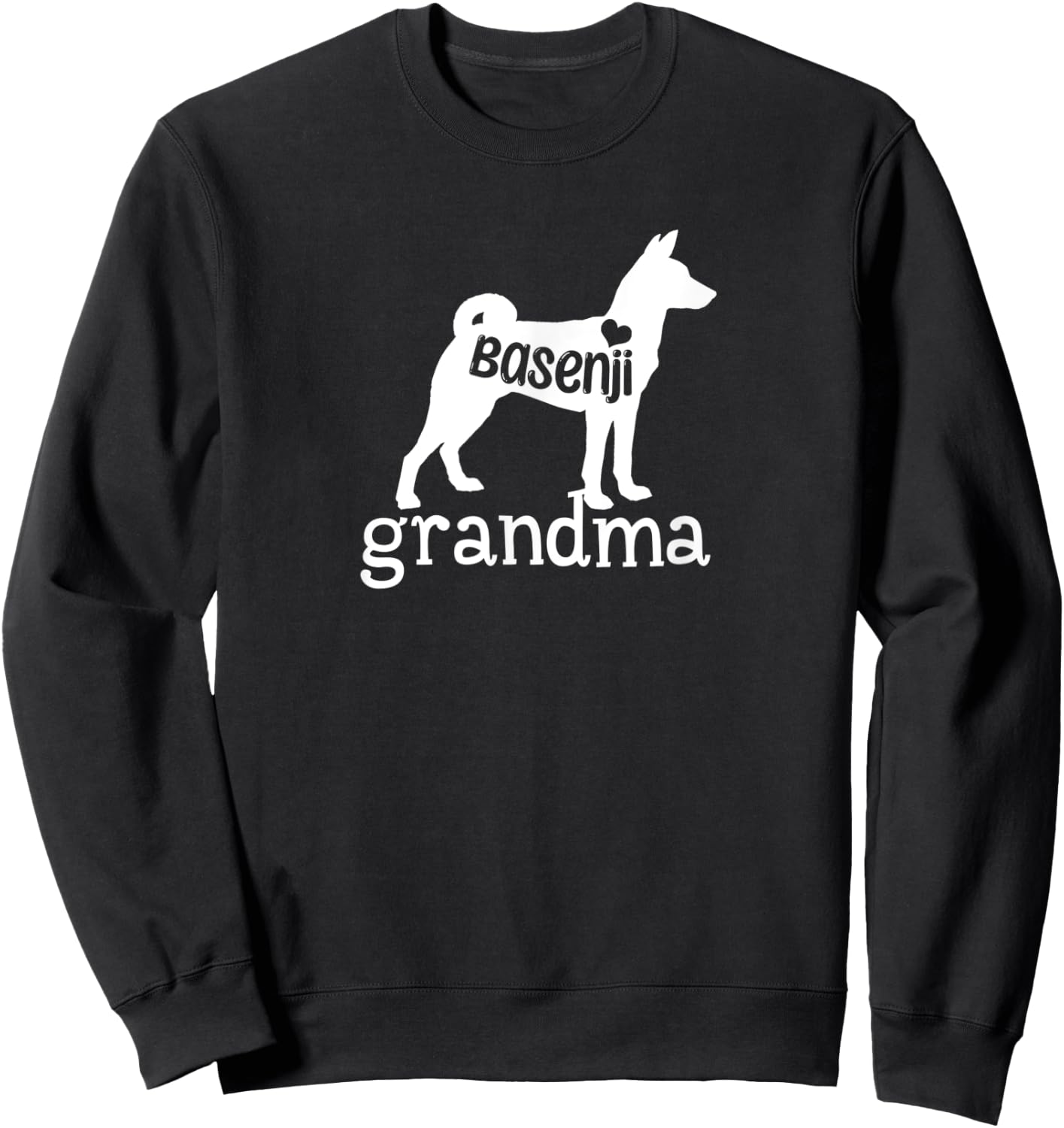 Basenji Dog Grandma Lover Gifts Cute Dog Mom Owner Sweatshirt - Sweatshirt | Black