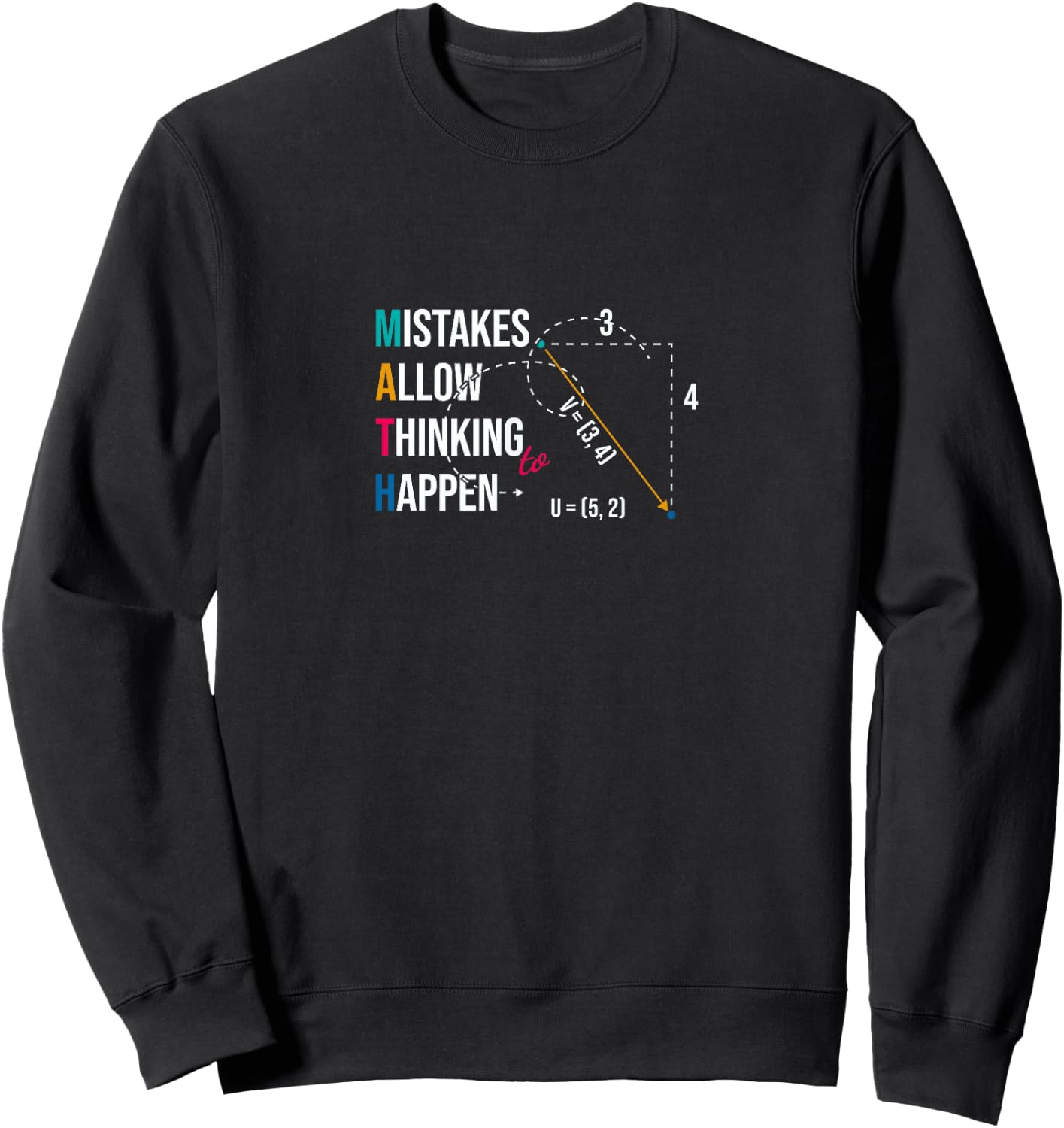 Mistakes allow Thinking funny Science Teacher puns Men Women Kids Sweatshirt - Sweatshirt | Black