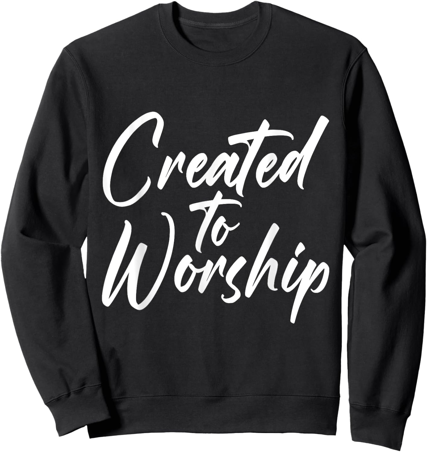 Created To Worship Shirt Worship Shirts kids religious Sweatshirt - Sweatshirt | Black