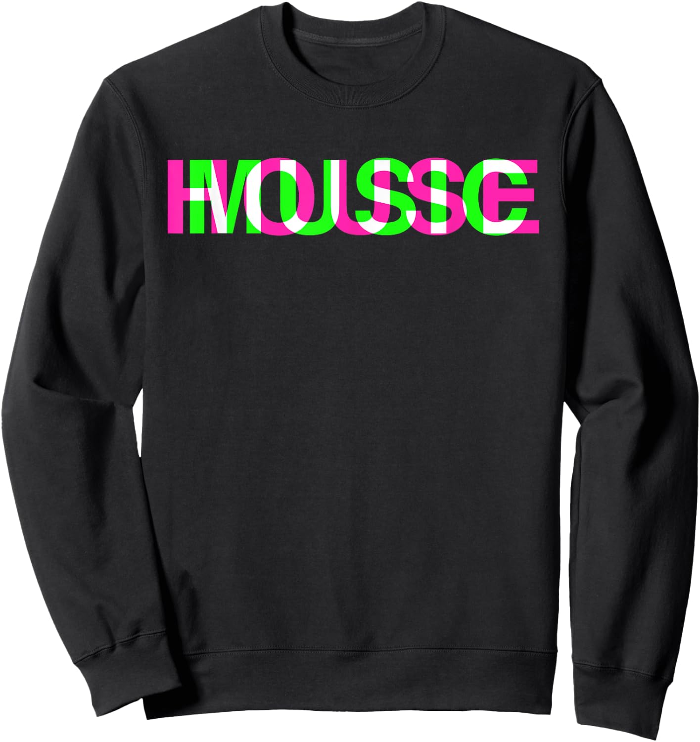 House Music Glitch Optical Illusion - EDM Rave DJ Sweatshirt - Sweatshirt | Black