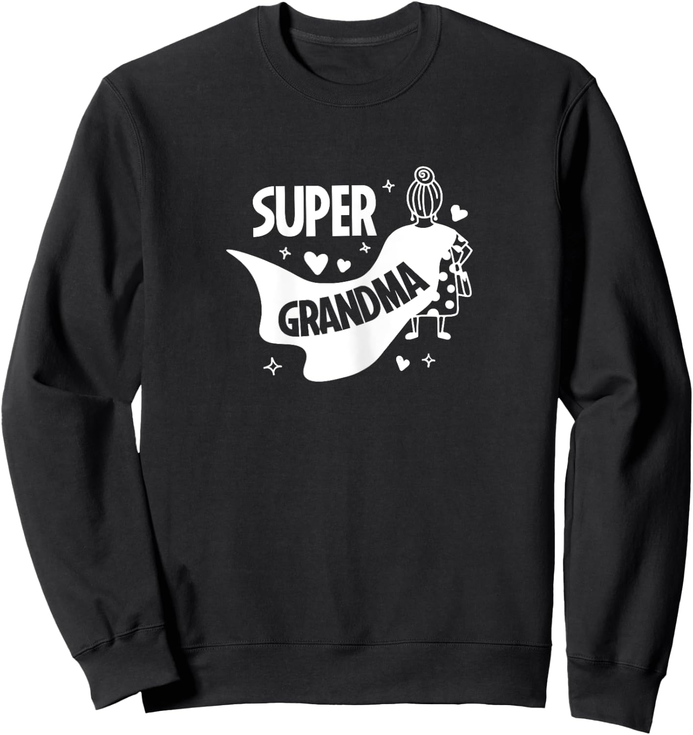 Cute Super Grandma Superhero Sweatshirt - Sweatshirt | Black