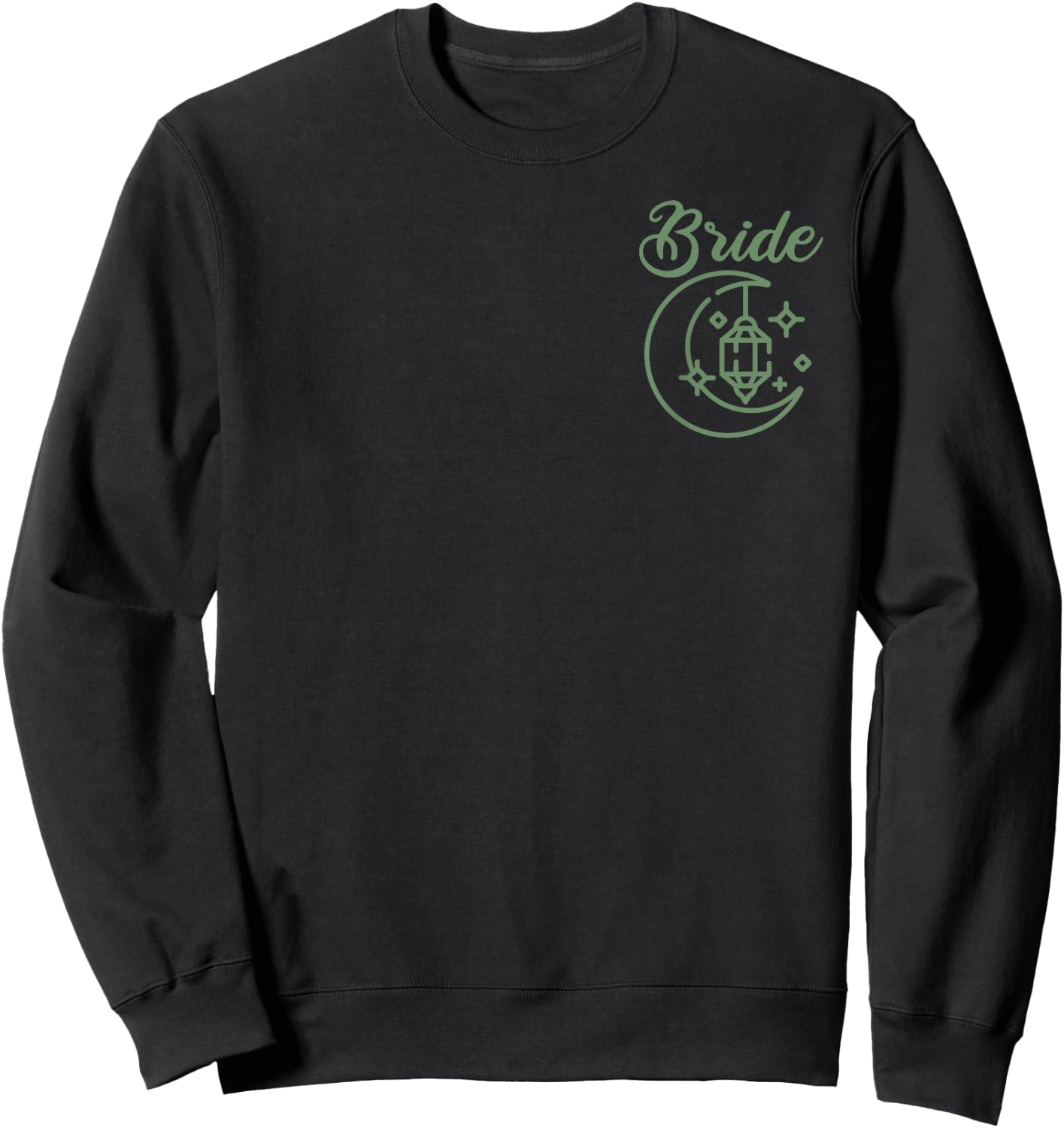 Bride Moon Celestial Witchy Boho Themed Sweatshirt - Sweatshirt | Black