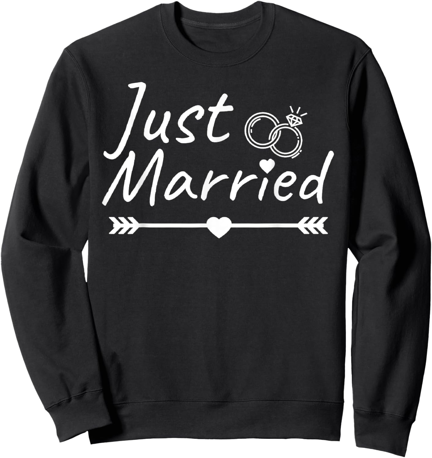Couple Just Married Couple Weeding women Sweatshirt - Sweatshirt | Black