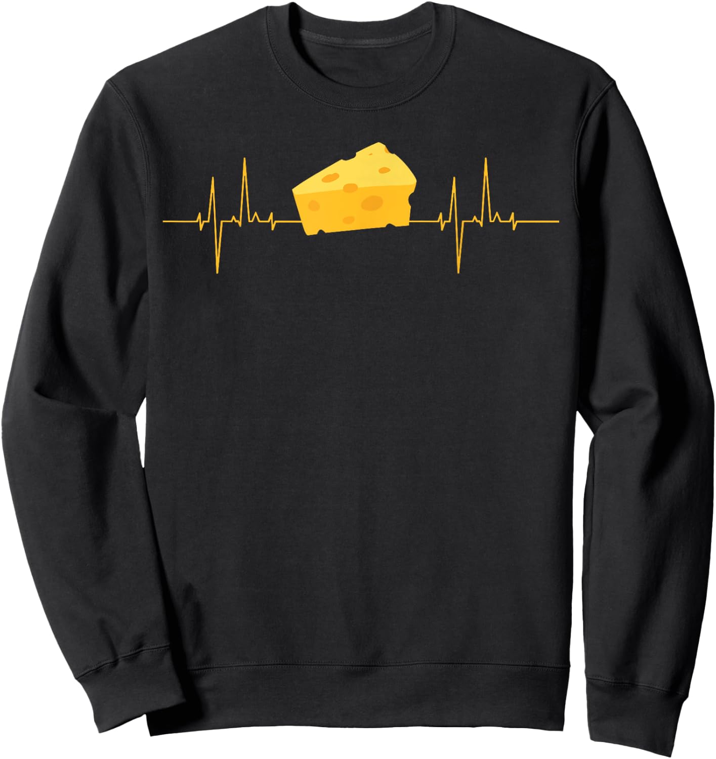 Funny Cheese Art Women Kids Cheese Dairy Lovers Sweatshirt - Sweatshirt | Black