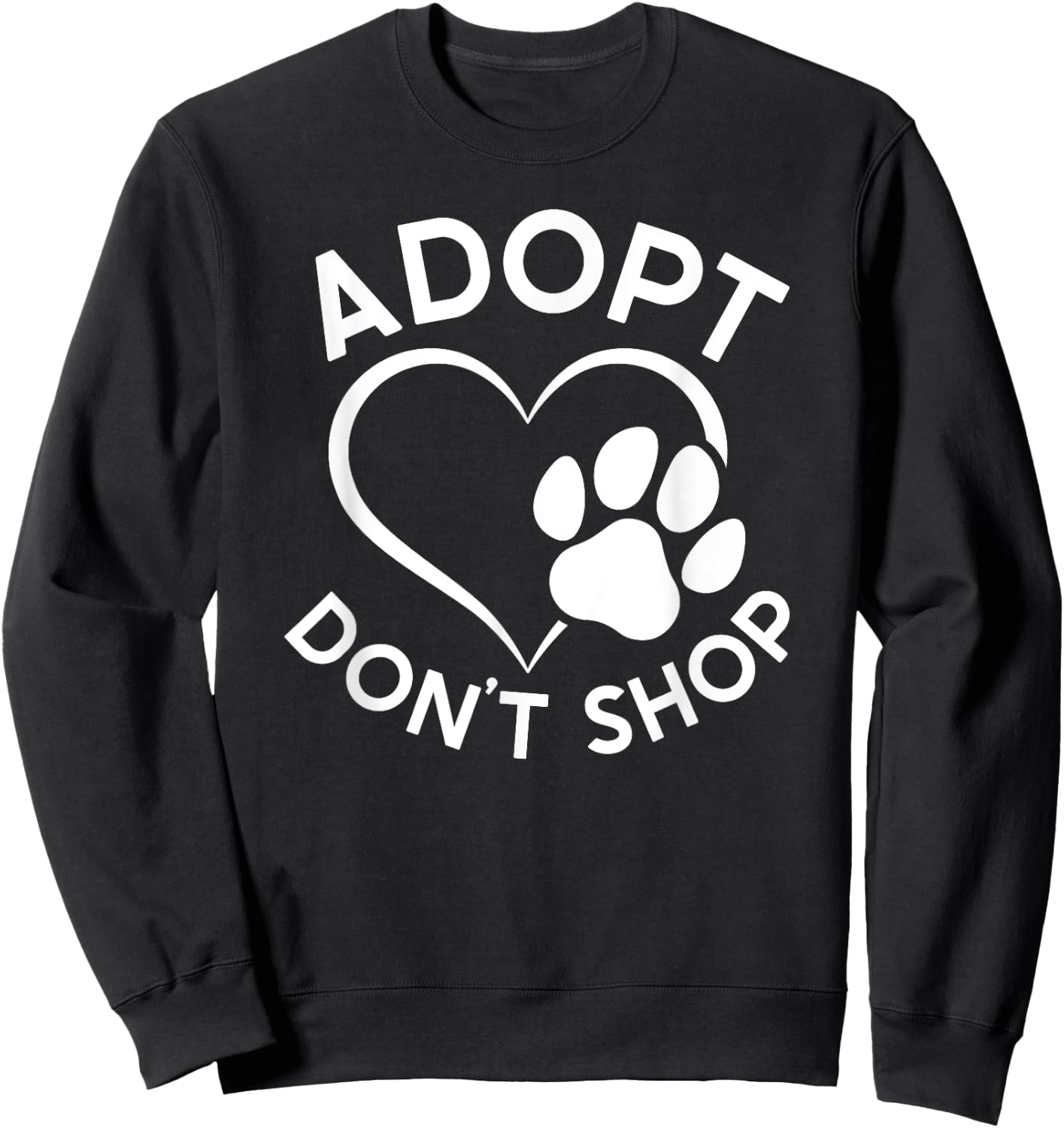 Ho-Bo Care Boxer Rescue - Adopt Don't Shop Sweatshirt - Sweatshirt | Black