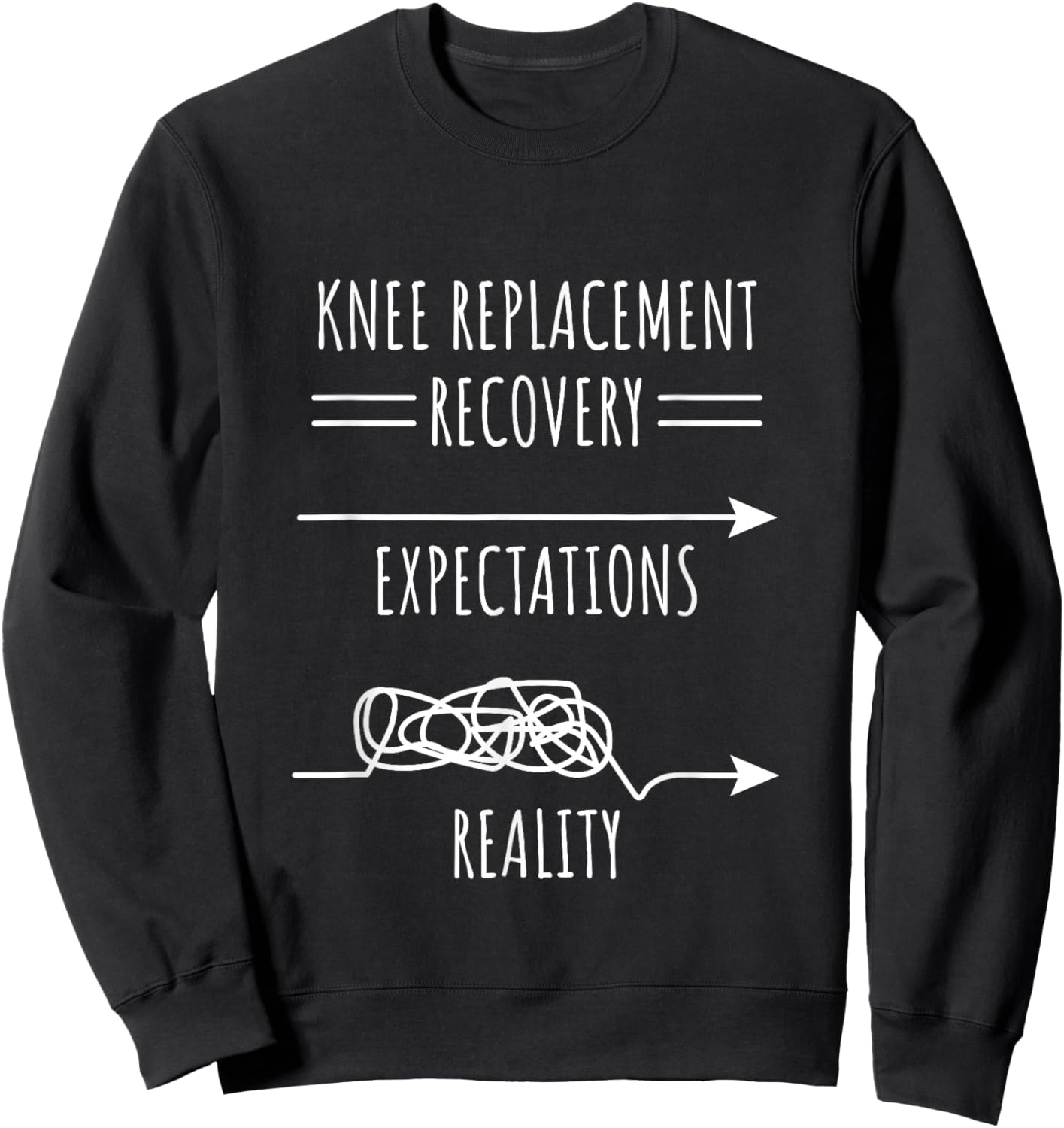 Operation Knee Head Set | Recovery Expectations Sweatshirt - Sweatshirt | Black