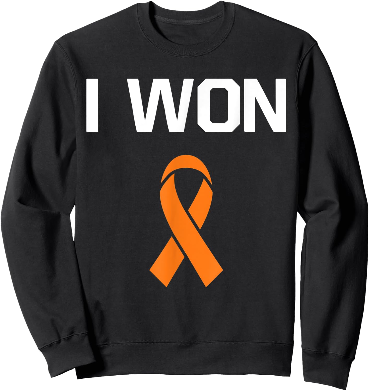 I Won - Fighter Warrior Leukemia Cancer Awareness Sweatshirt - Sweatshirt | Black