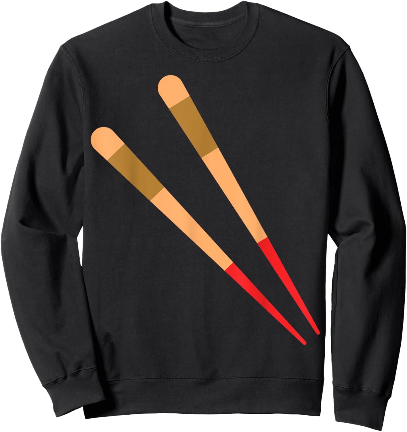 Chopstick Easy Sushi and Chopstick Couple Halloween Costume Sweatshirt - Sweatshirt | Black