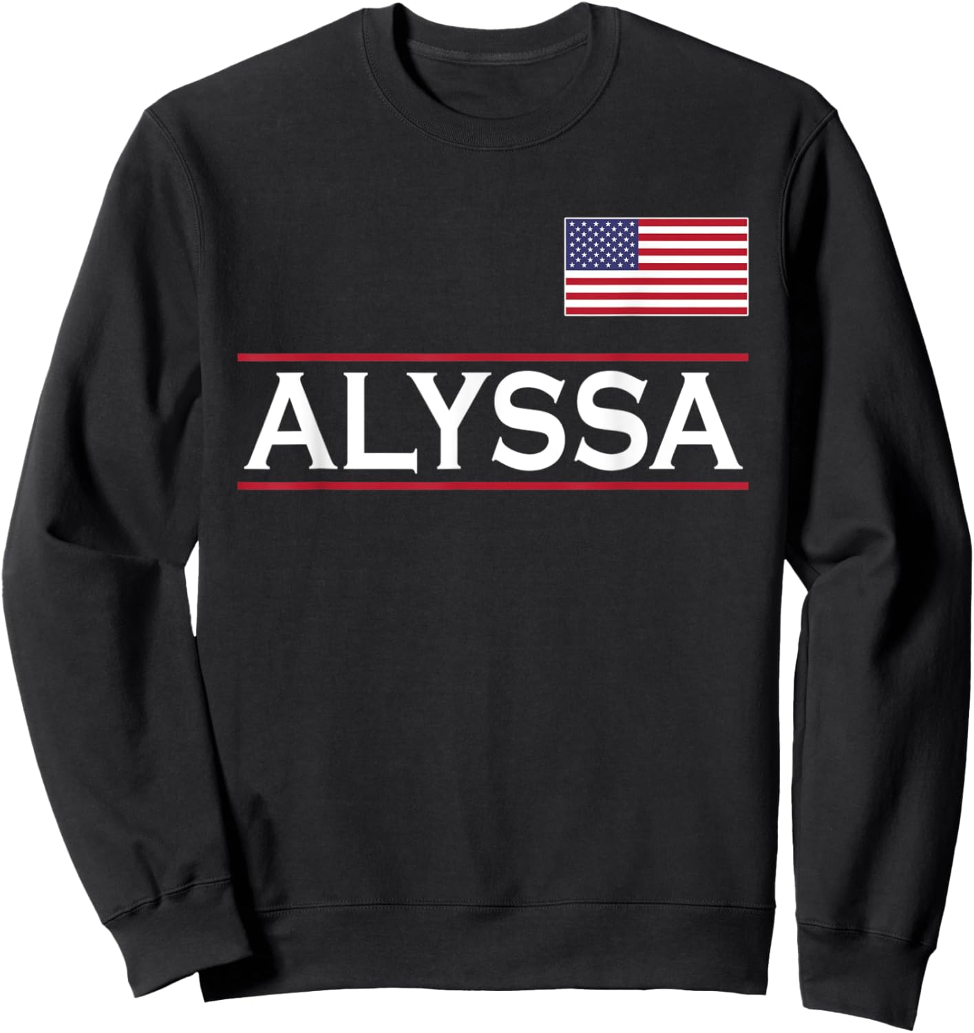 ALYSSA Personalized Name Funny Birthday Gift Sweatshirt - Sweatshirt | Black