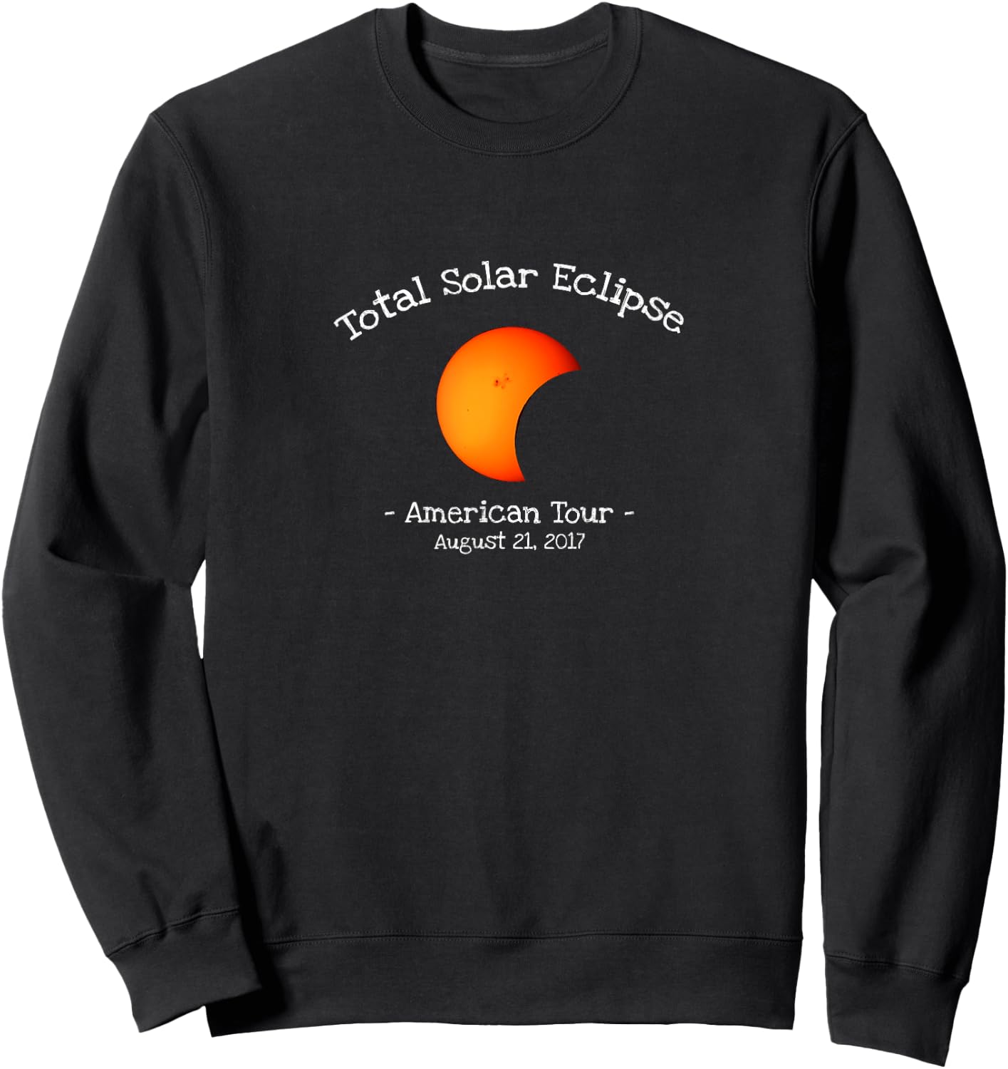 Two-Sided Solar Eclipse 2017 American Tour Shirt Sweatshirt - Sweatshirt | Black